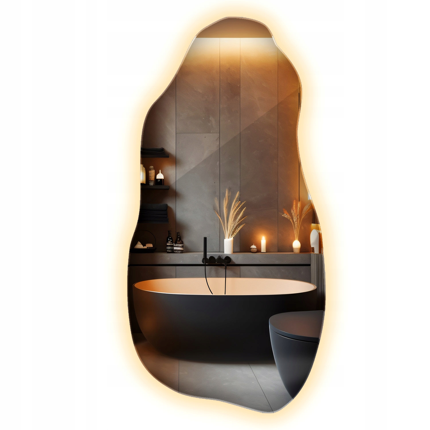Kúpeľňové Led zrkadlo 40x80 cm Moderné Loftové do spálne a kúpeľne