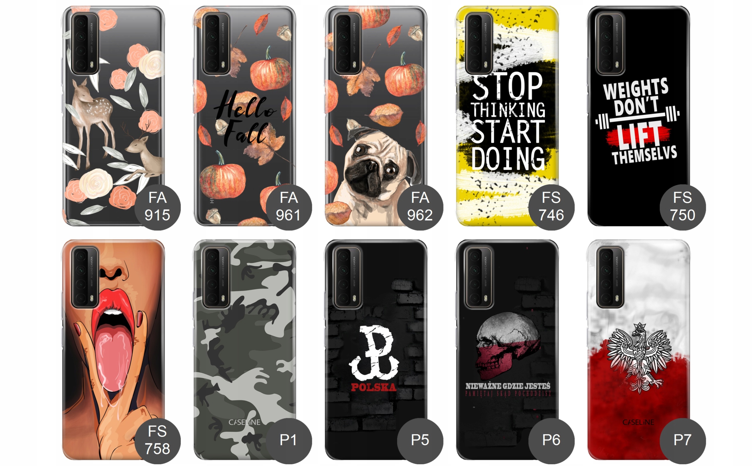 Etui do Huawei P Smart 2021 case wzory guma