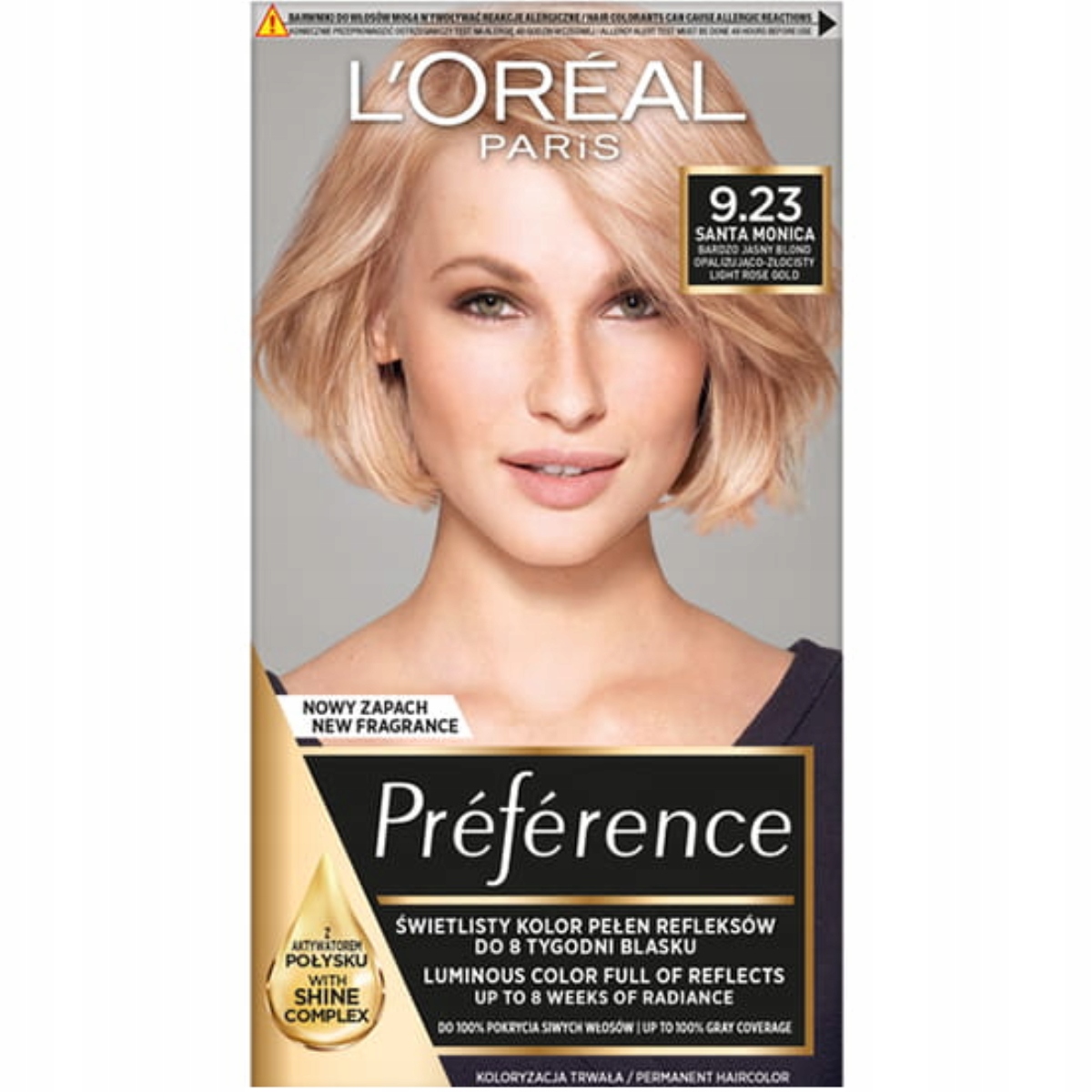 L'Oreal Paris Recital Preference 9.23 Light Rose Gold barva na vlasy