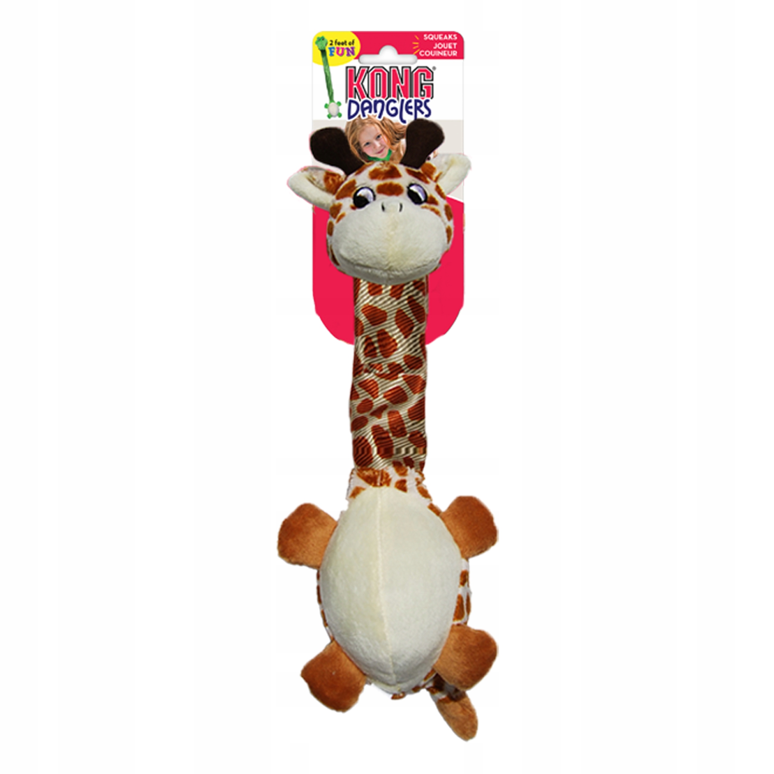 

Kong Danglers Giraffe zabawka z piszczałką 11-62cm
