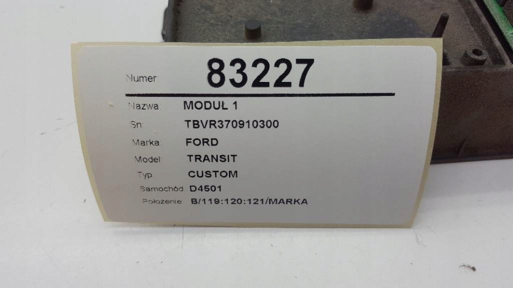 MODUŁ THERMOKING TBVR370910300 2E13471G03 B2534646 Producent części Inny
