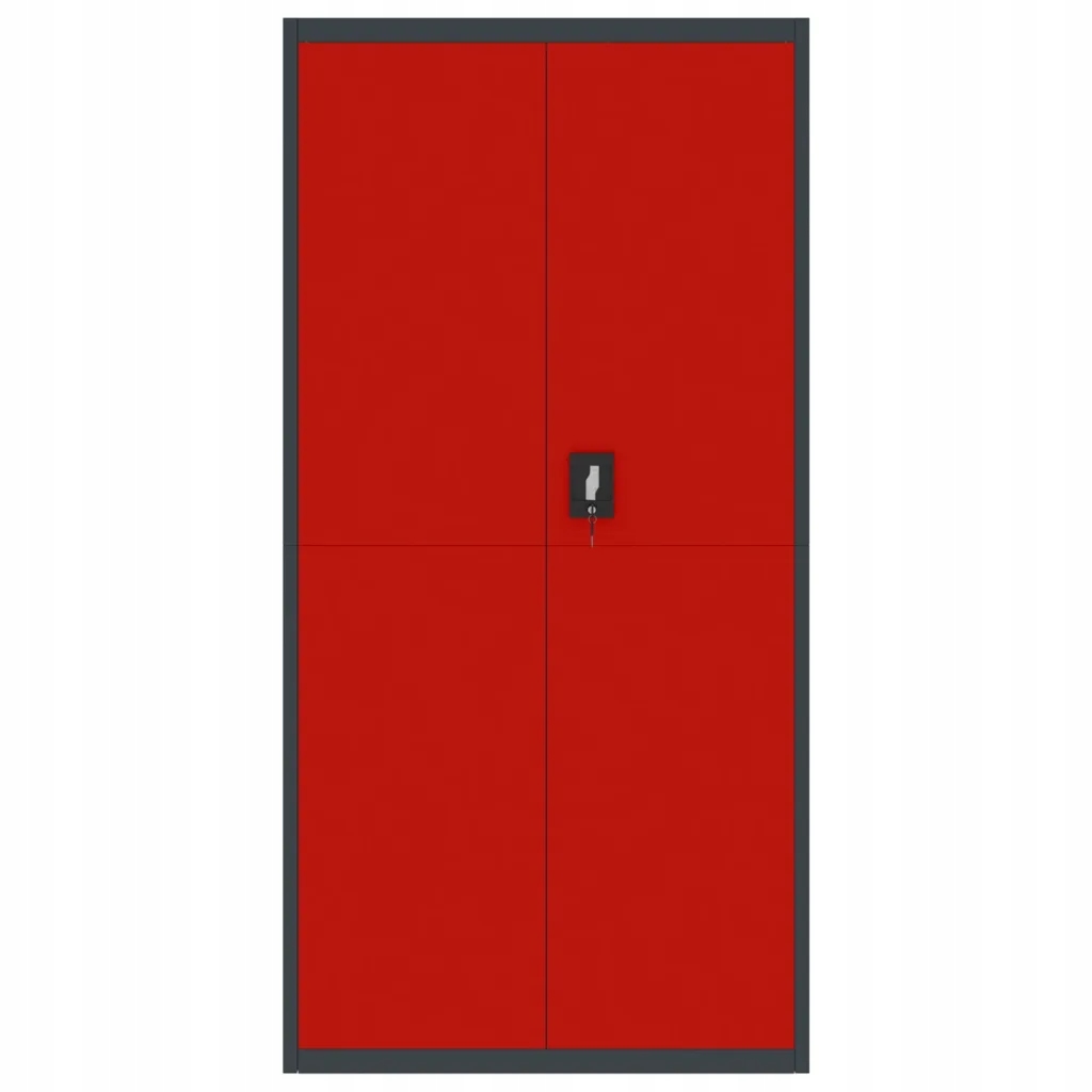 Szafka biurowa stalowa 90x40x180 cm, szary/czerwony Kod producenta 5906814325283