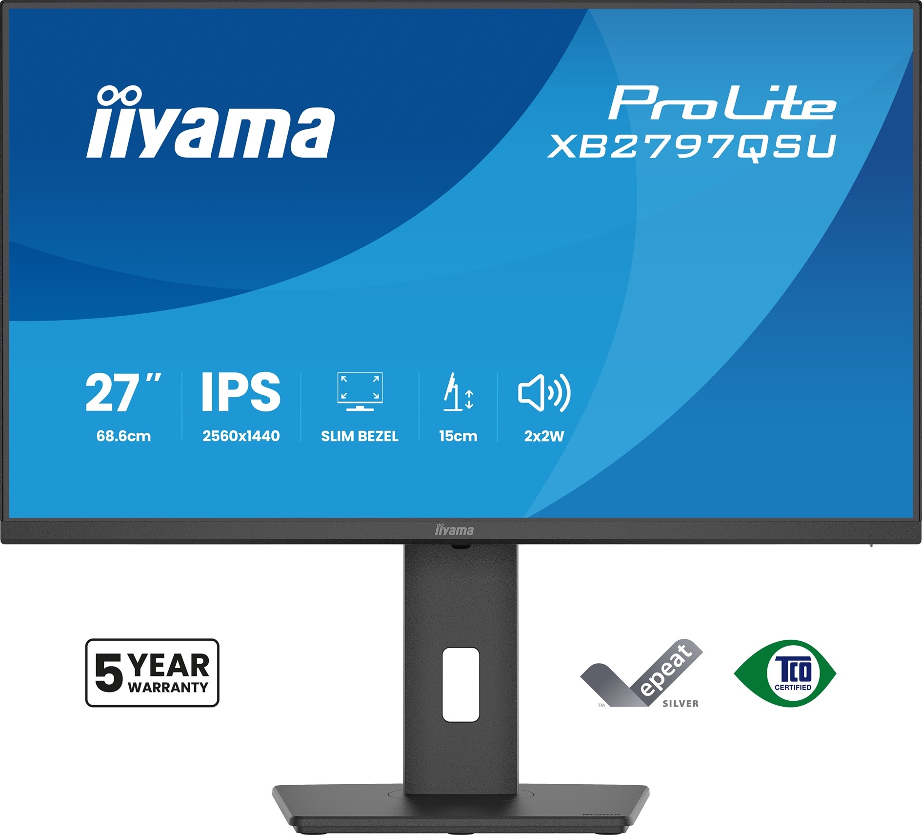 Led monitor iiyama XB2797QSU-B1 27" 2560 x 1440 px Ips Pls