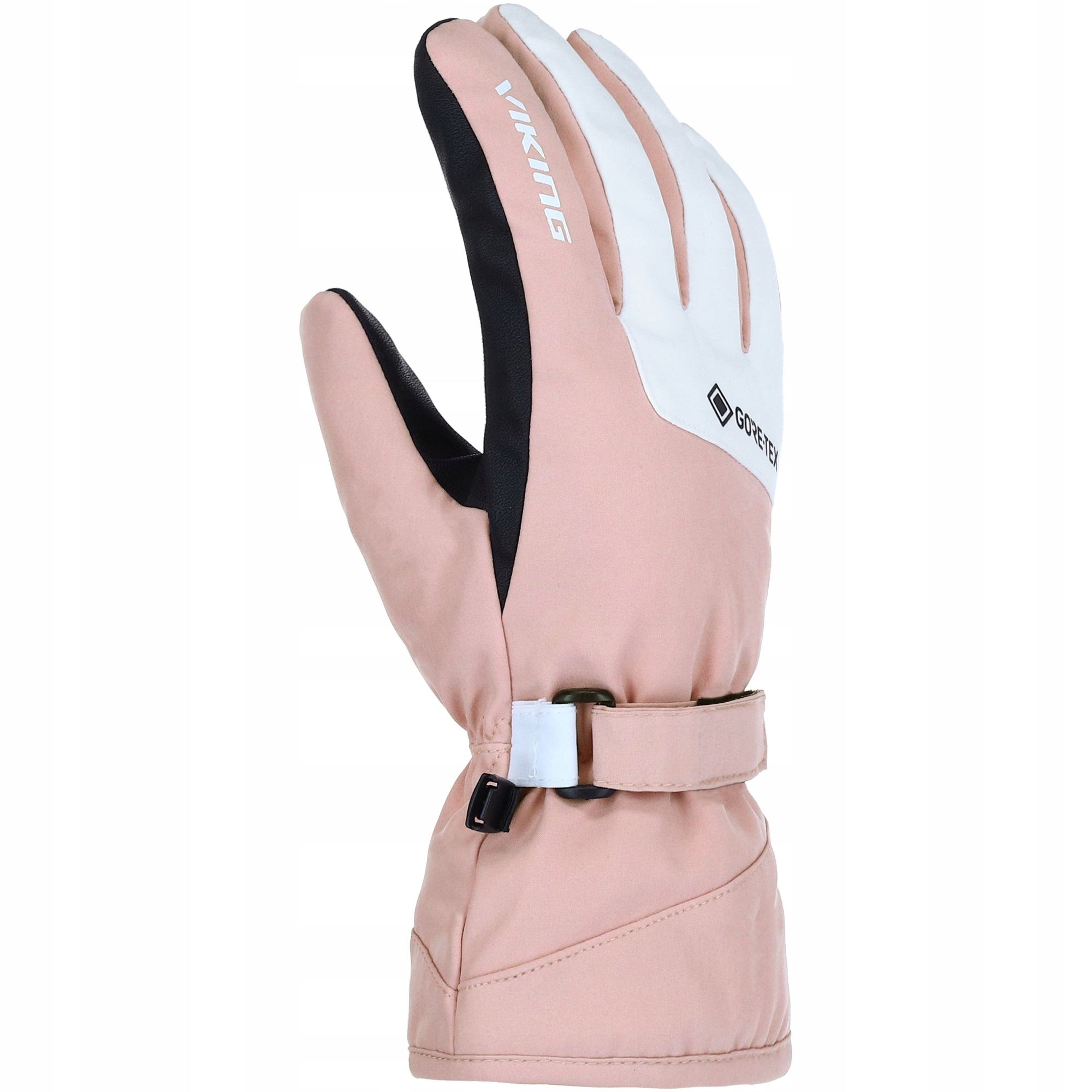 Rękawice narciarskie damskie Viking Sherpa z Gore-Tex 2.0 różowo białe r. 6