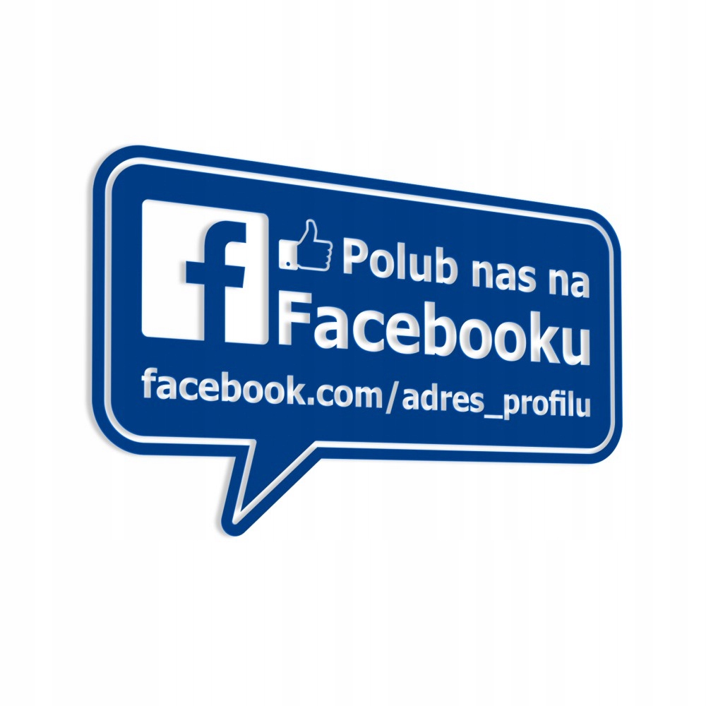 

Naklejka Polub nas na Facebooku 30x17,7cm