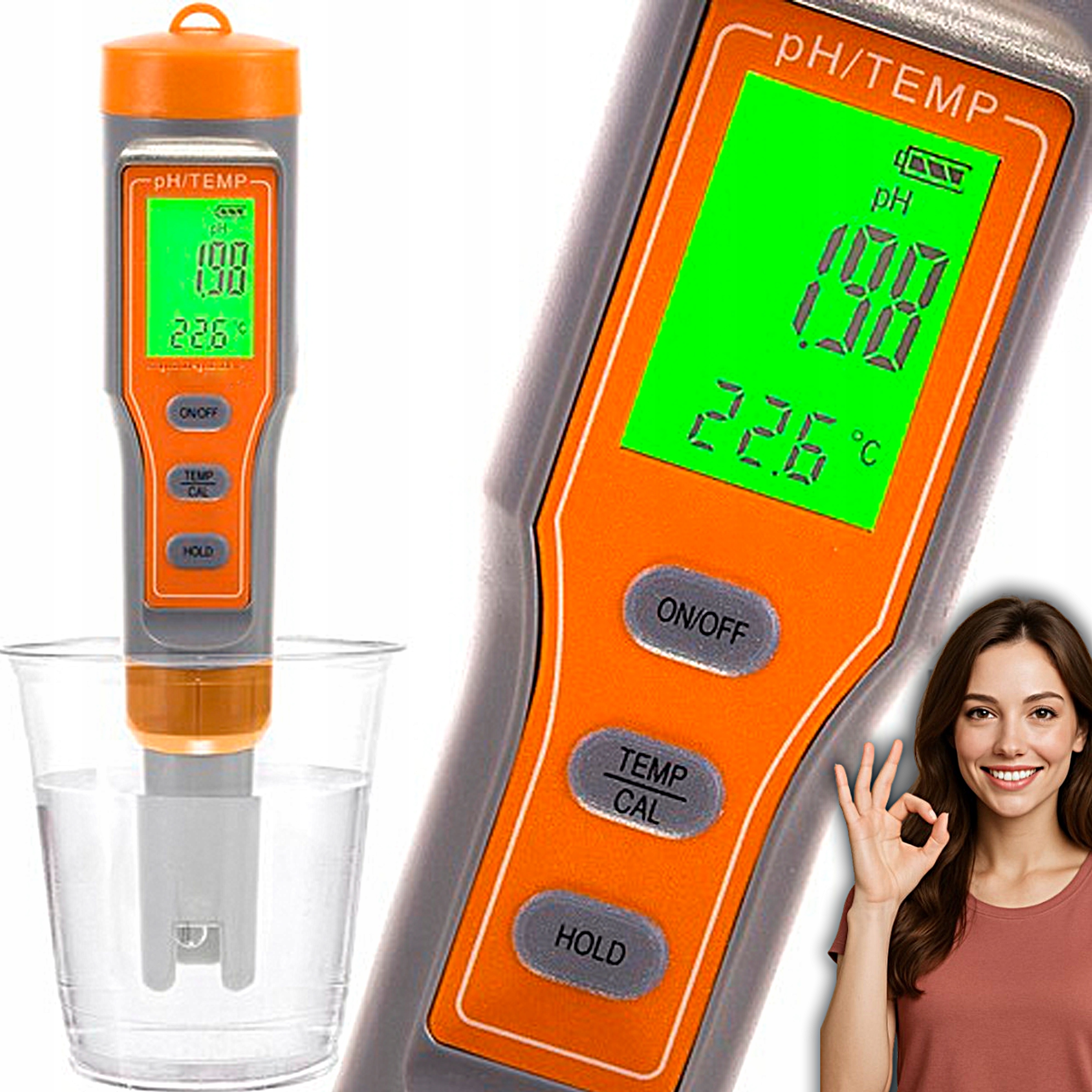 Test Tester Vody Měřič Ph Metr Tester Kyselinoměr Atc Univerzální