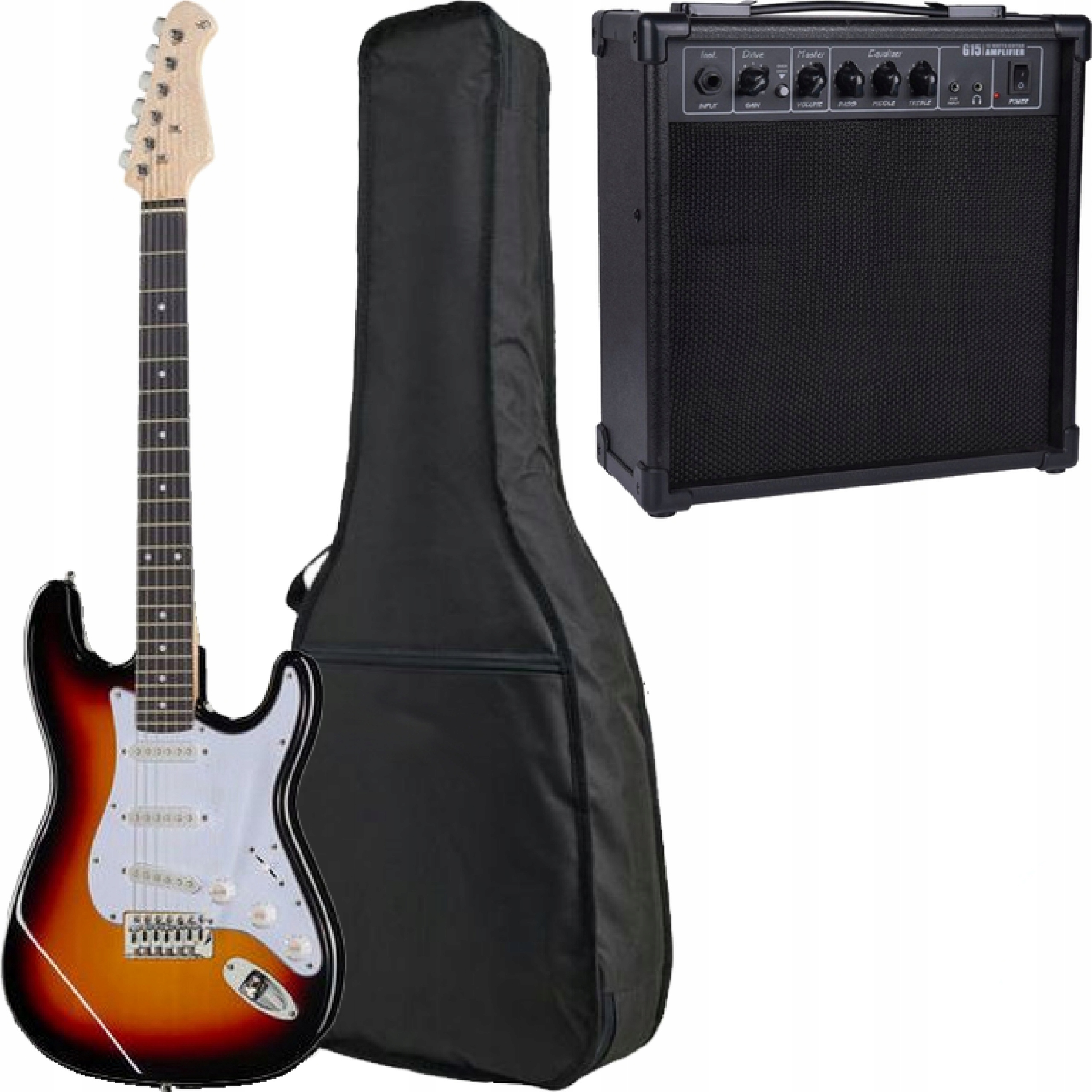 Elektrická kytara Preston ST-10 Vs Sunburst Combo 15W Obal Set