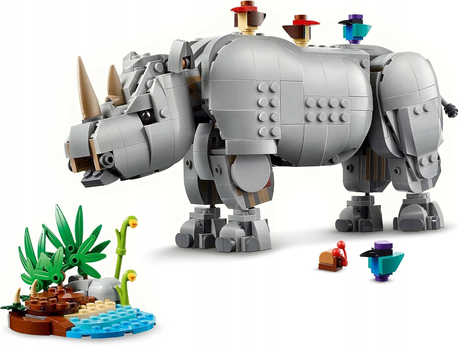 Lego Creator 3v1 Divoká zvířata: hrdý nosorožec s ptáky, hračka