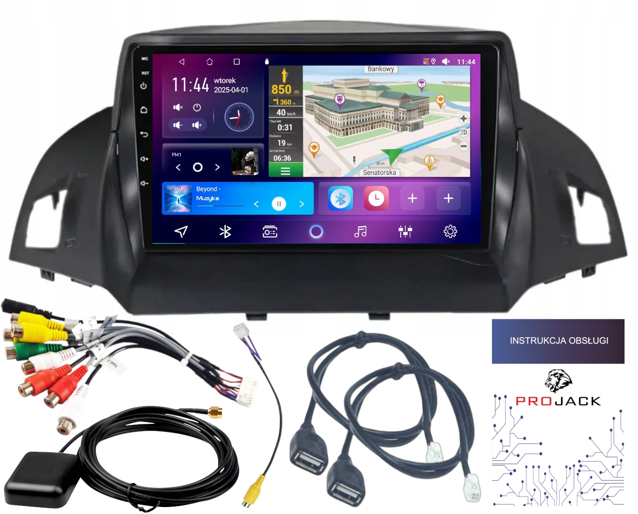 Autorádio S Carplay Ford C-max Kuga 2012-19 Wifi Android 4GB 64GB