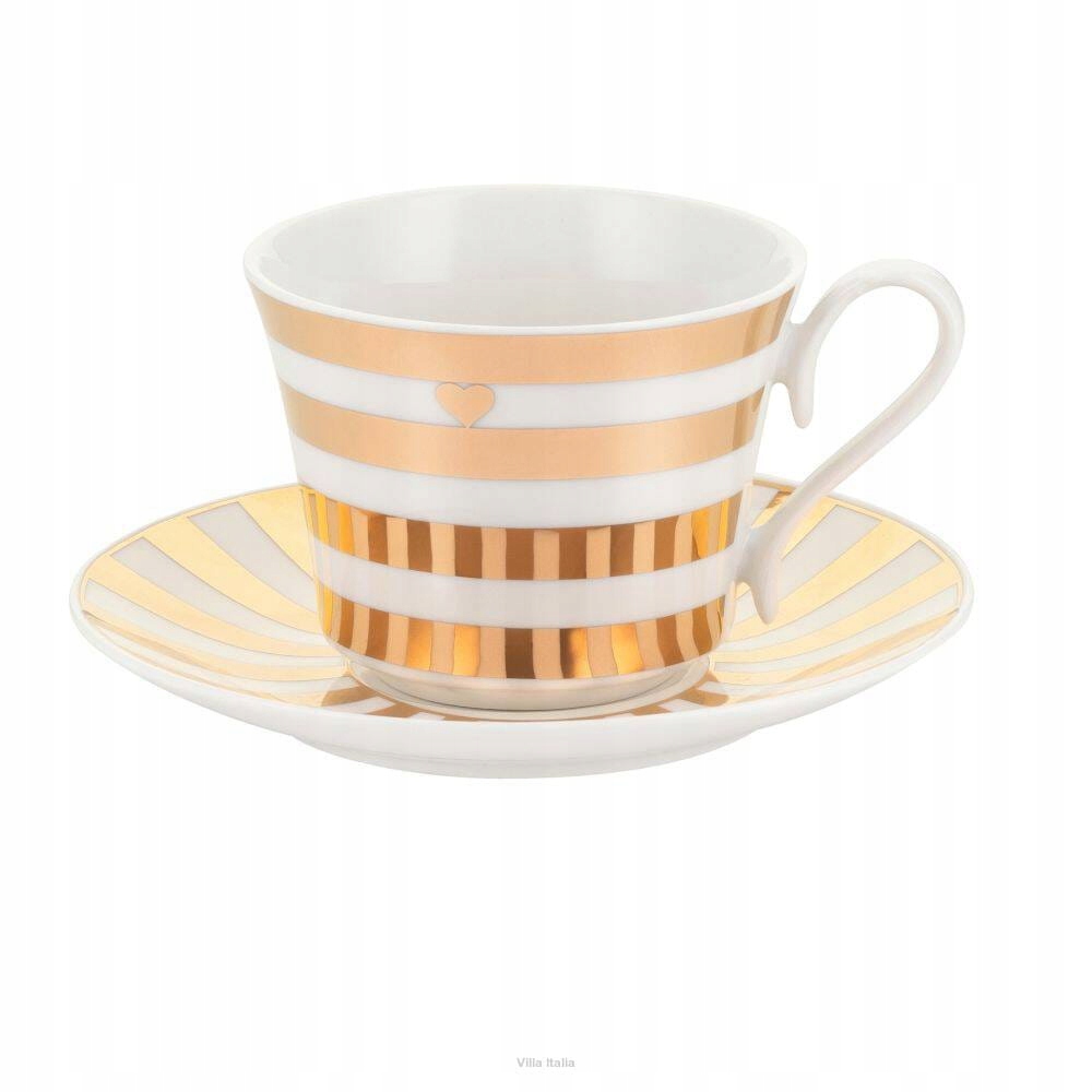 

Złota filiżanka z porcelany do kawy i herbaty 220
