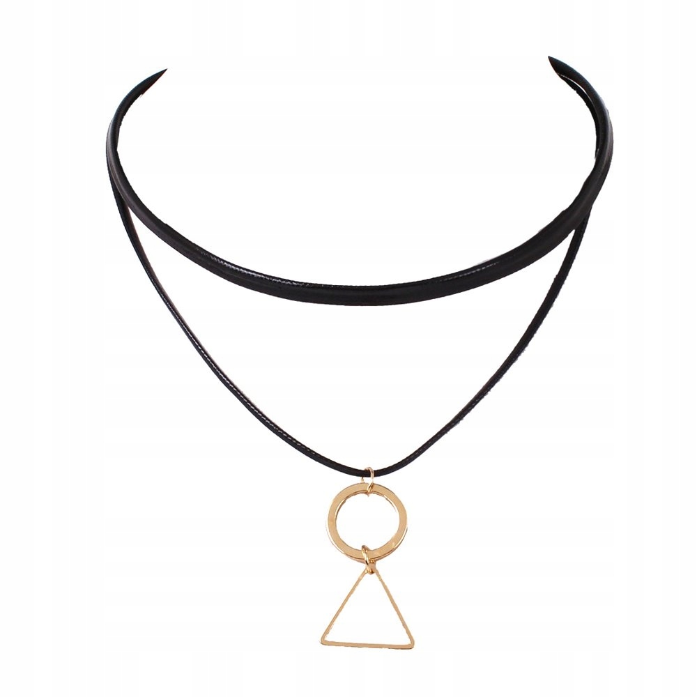

Choker Naszyjnik kółko trójkąt