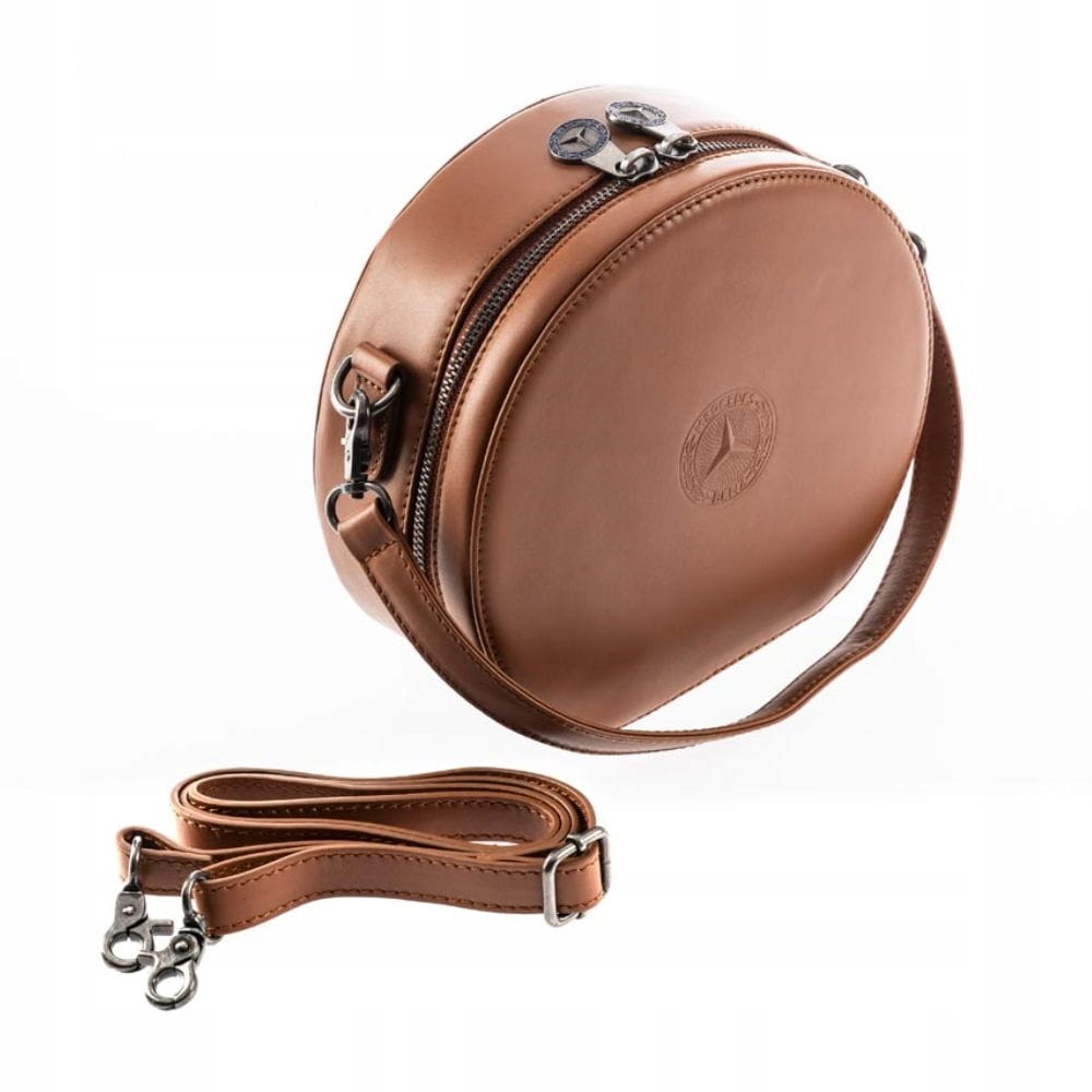 Kabelka Na Rameno Mercedes-benz S Logom Klasická Hnedá Kožená B66058368