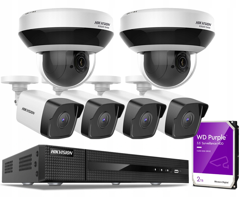 Sada Hikvision Monitorování 4MPX H265 Hdd Komplet