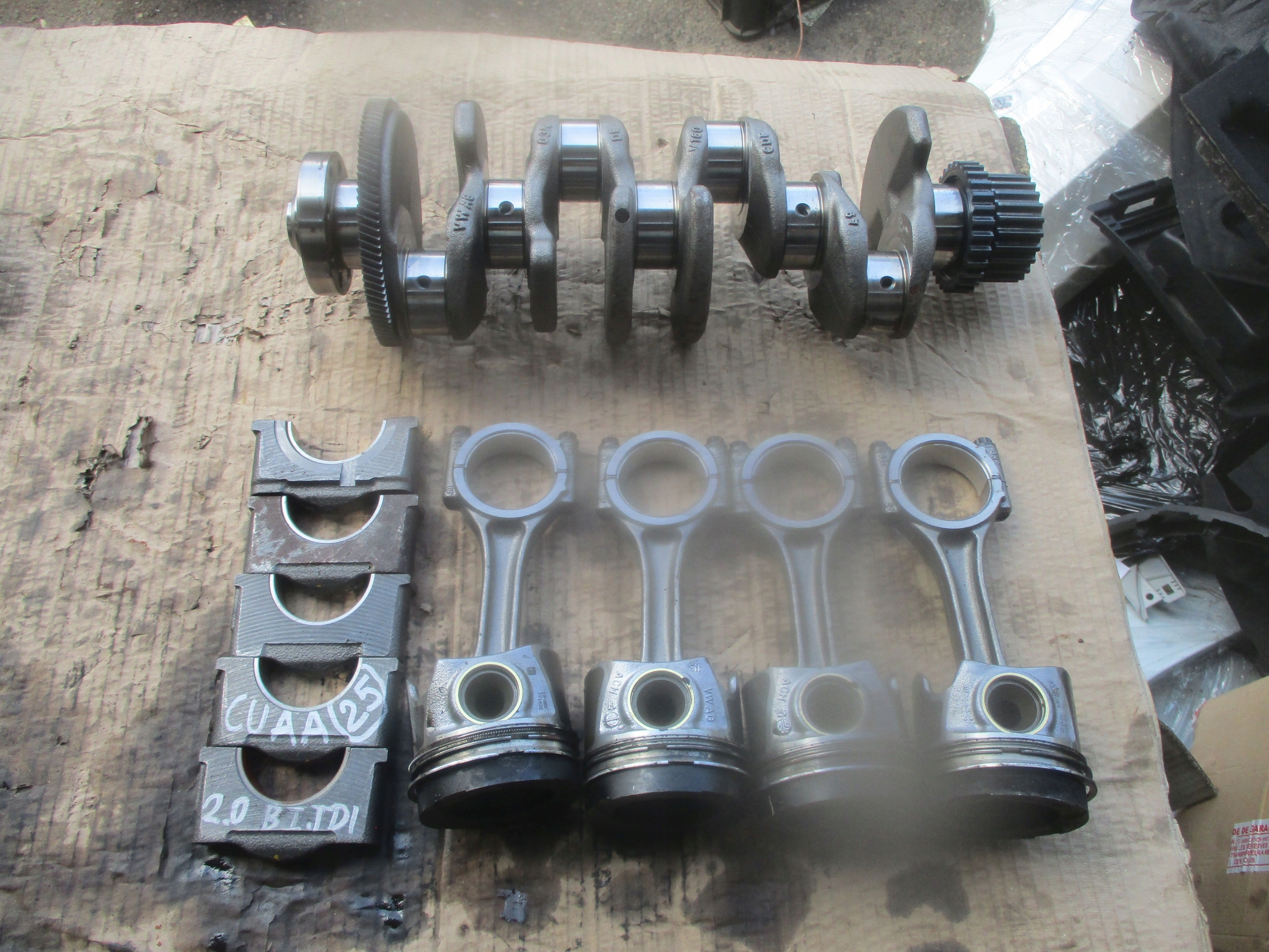 WAŁ KORBOWY 03NC TŁOKI KORBOWODY VW CUAA 2.0TDI BI