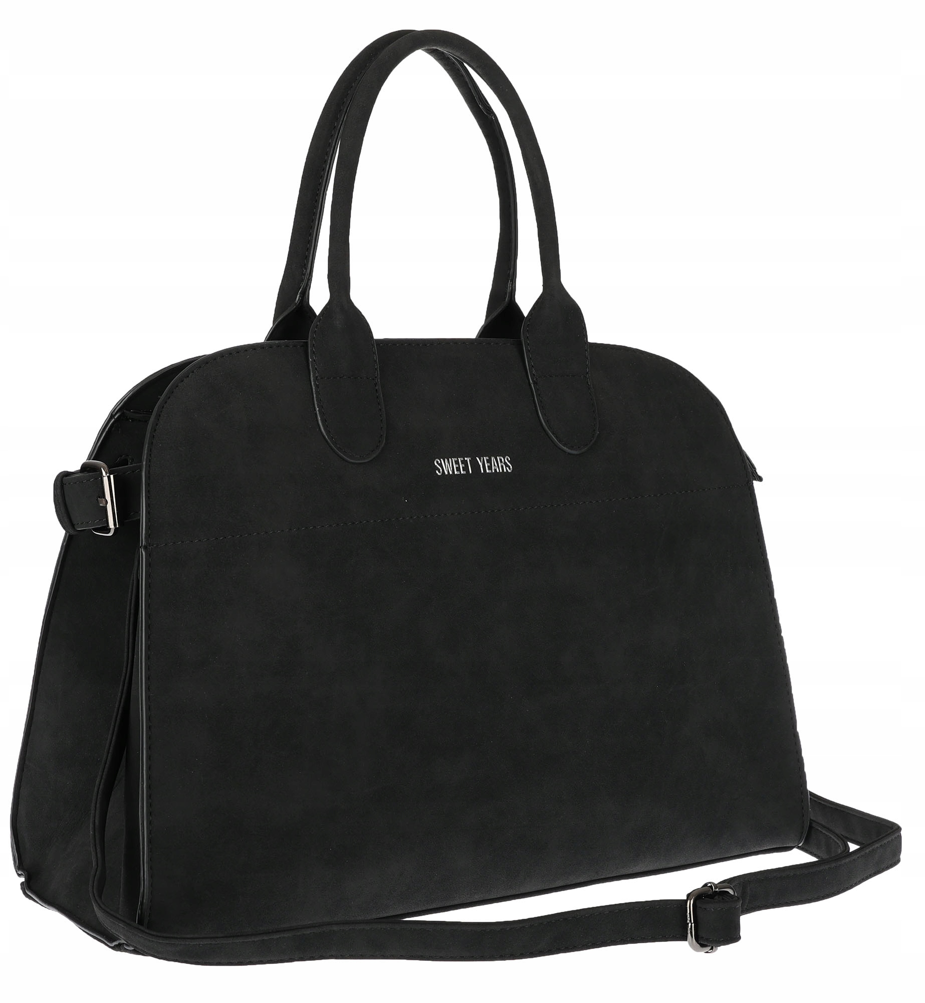 Torebka damska duża listonoszka pojemna modna torba kuferek BSY76865 Czarna