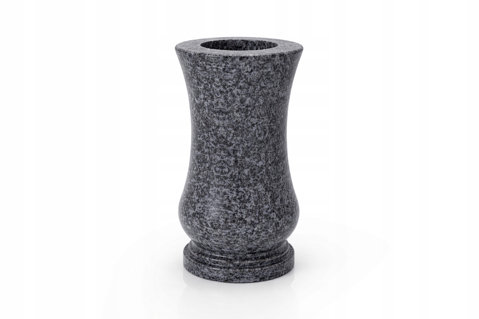 Granitová váza na hřbitovní náhrobek Grafit 28 cm Kulatý Tmavý Granit