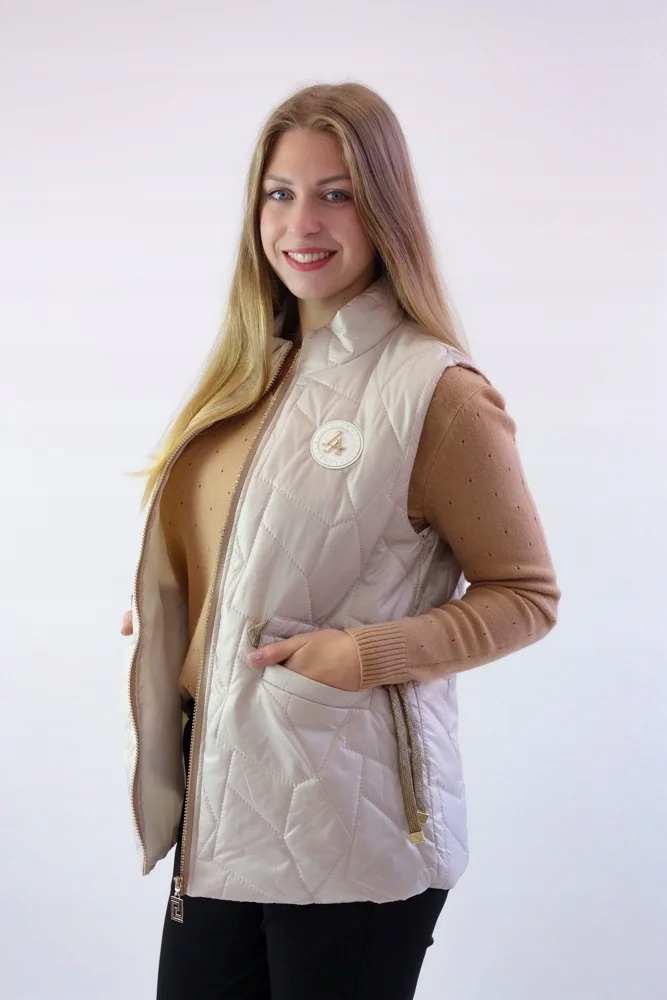 Krátká vesta Fashion Béžová 40