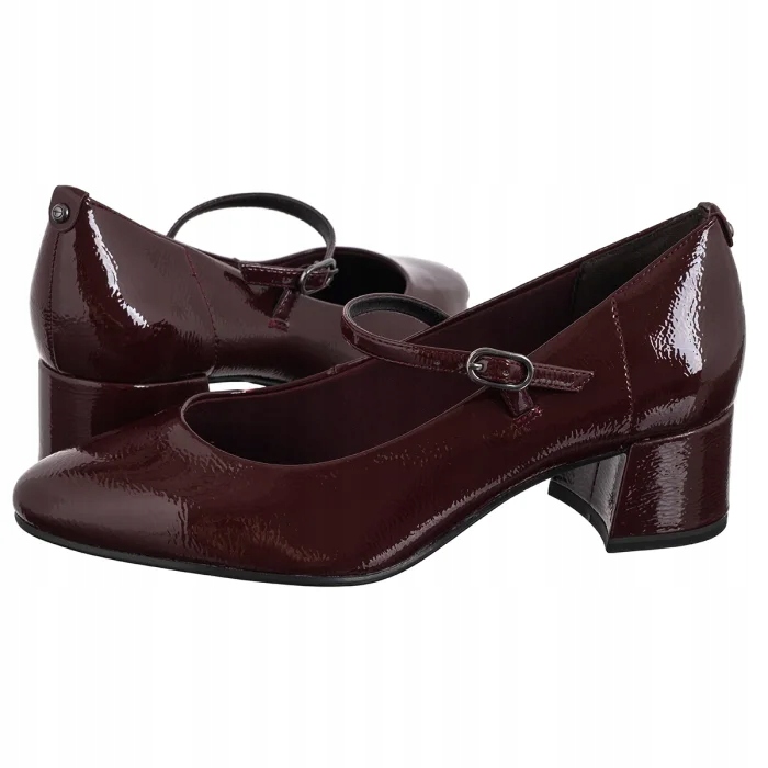 Dámské lodičky Tamaris Bordové lakované 1-22312-43 Merlot