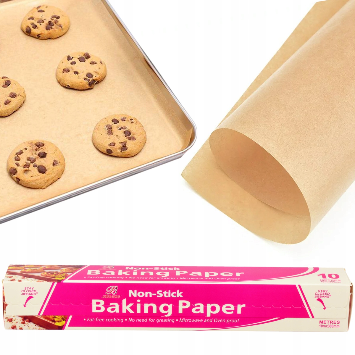 PAPIER DO PIECZENIA BRĄZOWY PERGAMINOWY ROLKA 10M