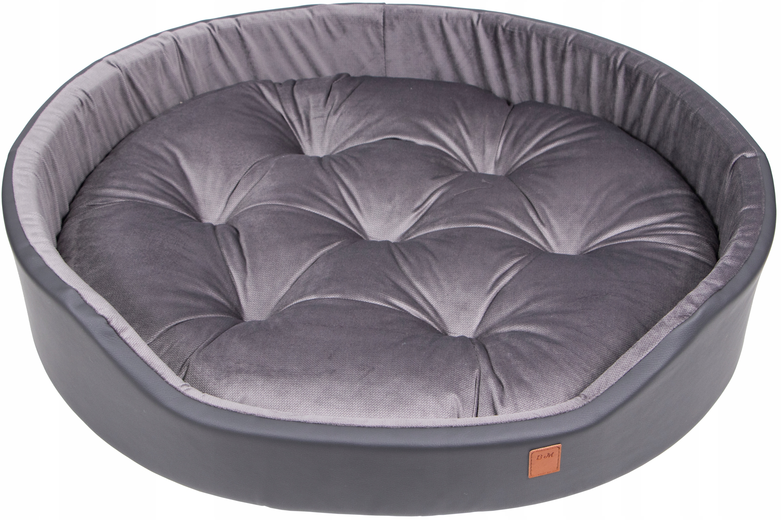 Levně Pelíšek z Eko Kůže pro psa kočku Velikost Xl-eko Šedá