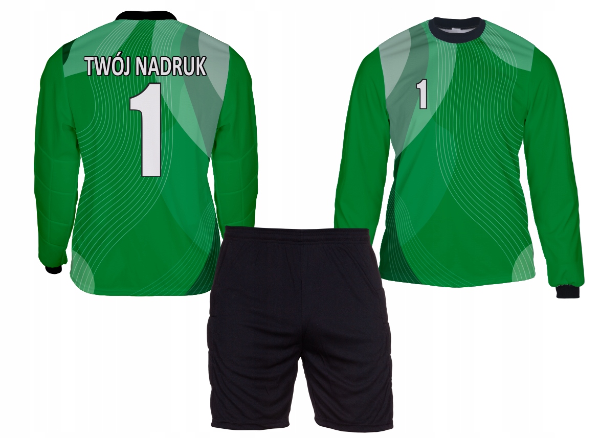 brankářská souprava mikina s krátkým potiskem Váš Potisk 8.1 Zelená velikost 152