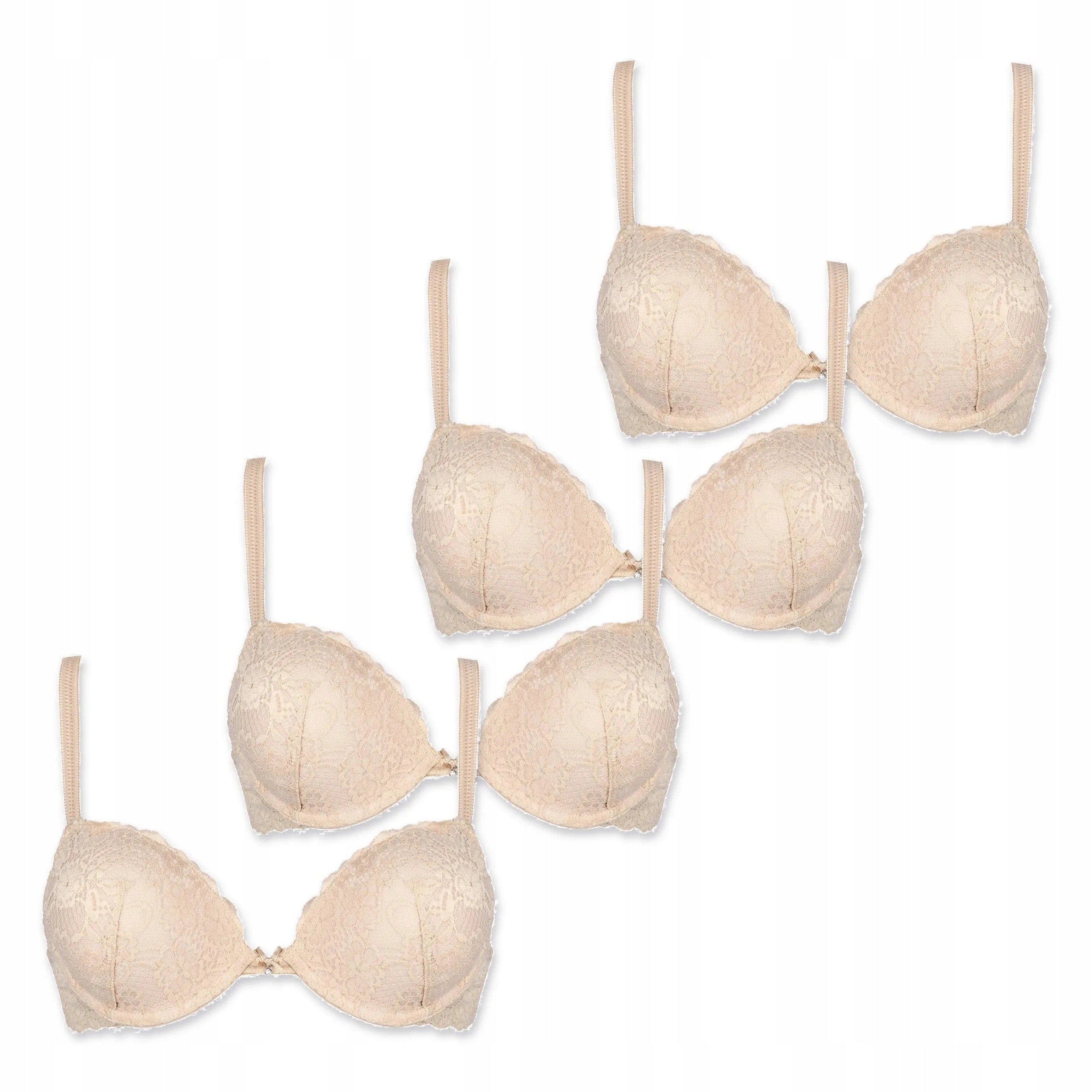 4x krajková push-up podprsenka Sielei Allure 2674 cipria 85C