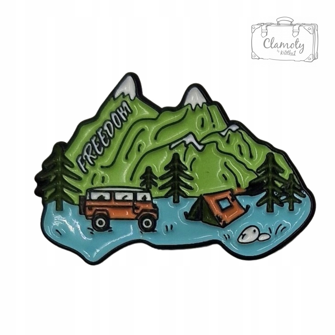 

Przypinka Metalowa Metal Mountains Góry Camping