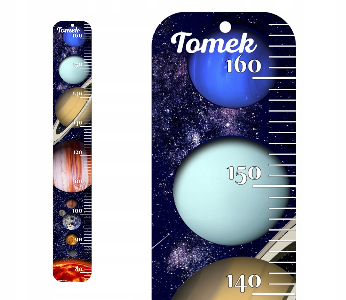 Miarka wzrostu z imieniem Układ Słoneczny imię