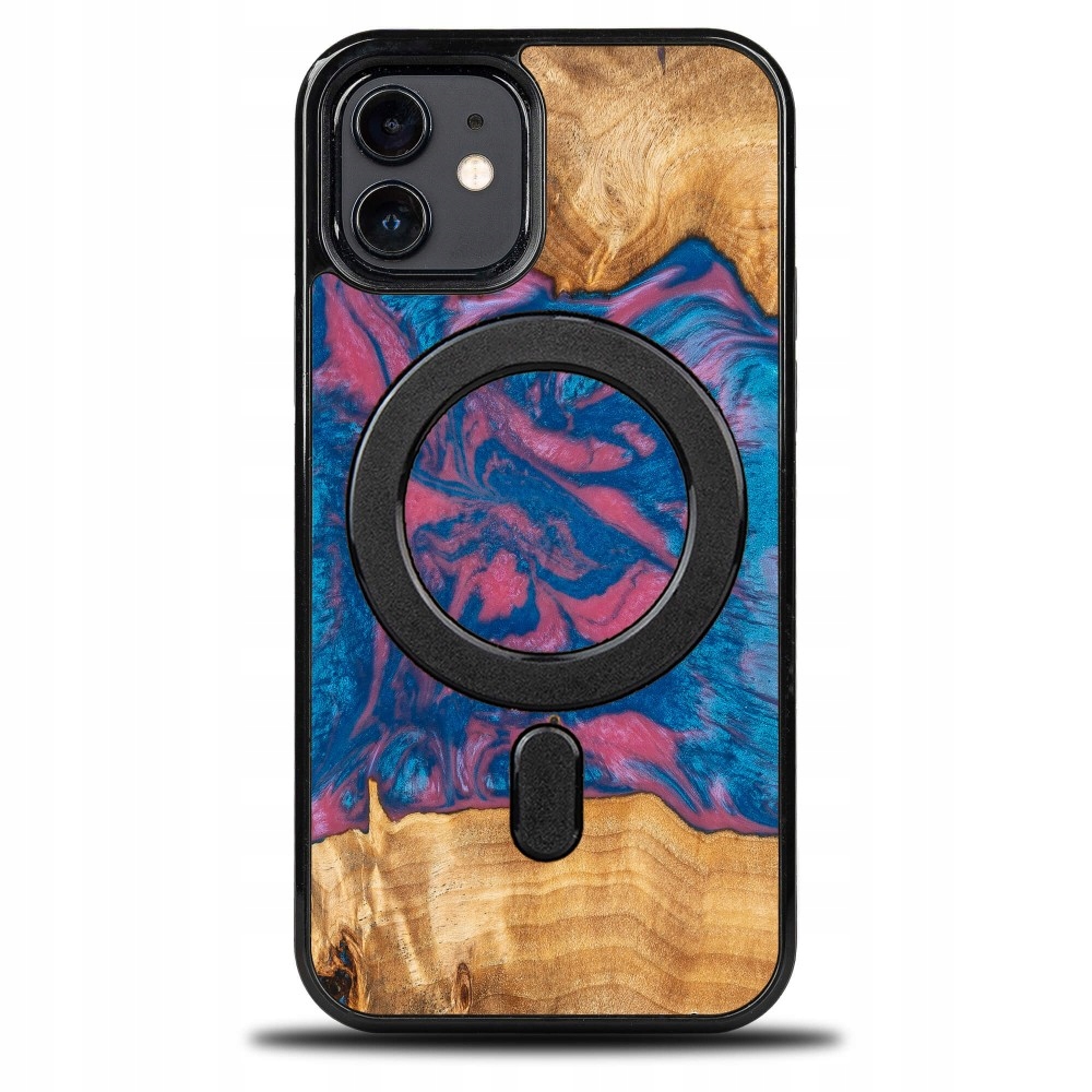 Pouzdro Bewood Unikátní pro iPhone 12 12 Pro Neonové Vegas s MagSafe