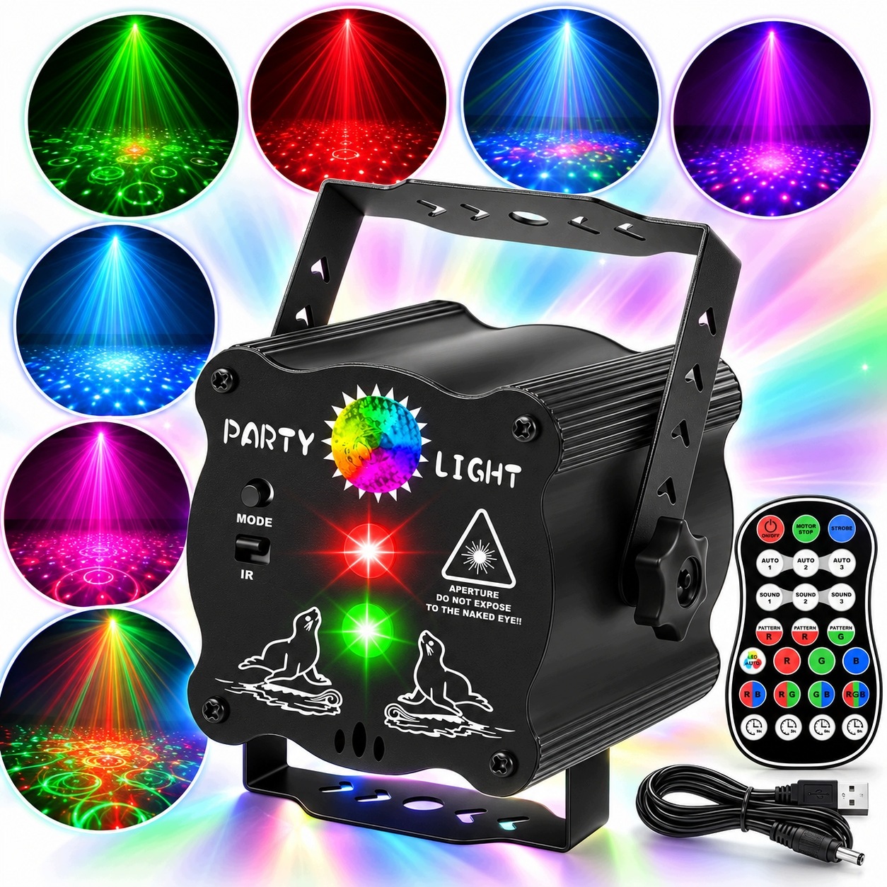 Laserový Projektor Na Párty Disco Projektor, Zvukový Senzor