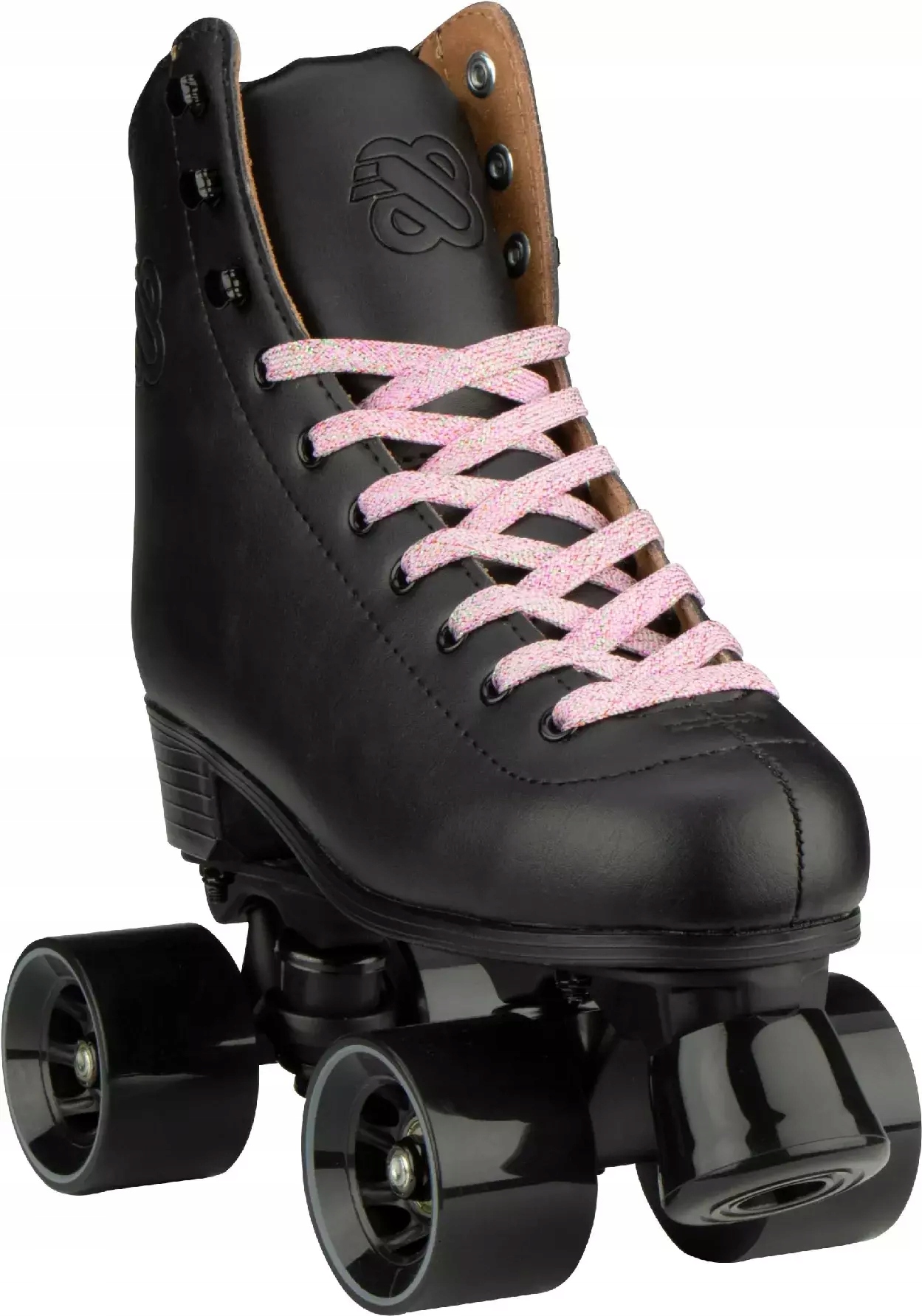 Wrotki damskie skórzane figurowe czarne klasyczne NIJDAM 42 Rozmiar 42