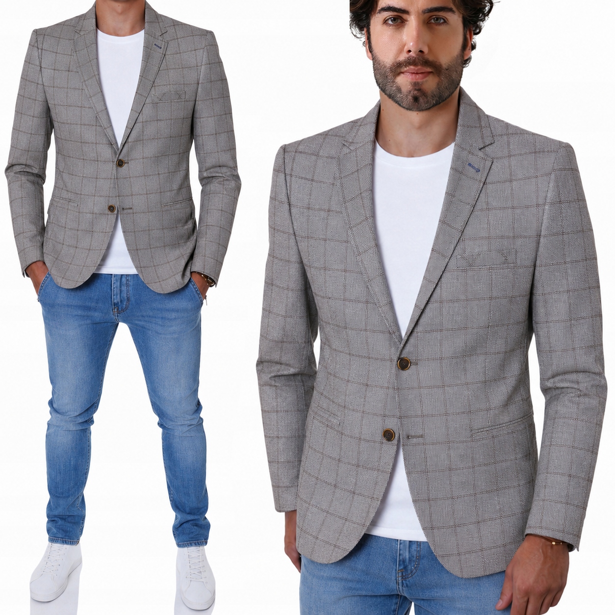 Sako Casual Elegantní sportovní mřížka