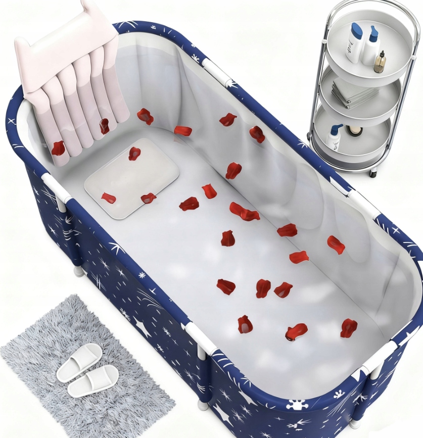 Přenosná Skládací Vana Pro Dospělé, Domácí Lázně Koupání A Moření