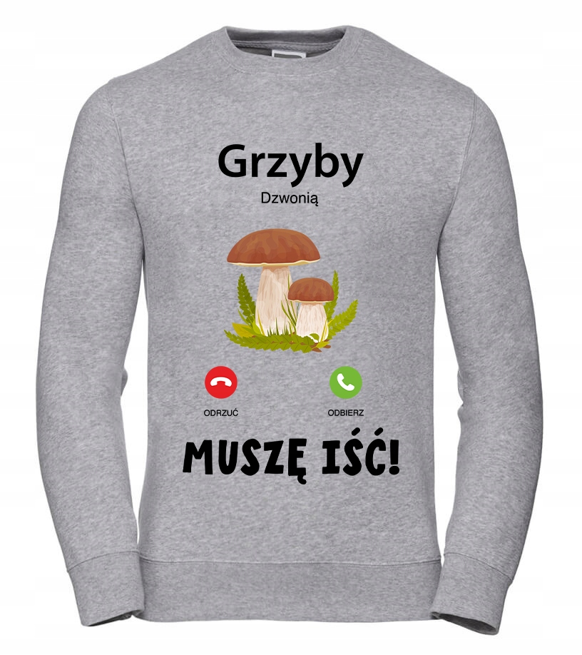 Pánská Mikina Houby Zvoní XL Šedá Pro něj Chlapa Manžela Chlapa