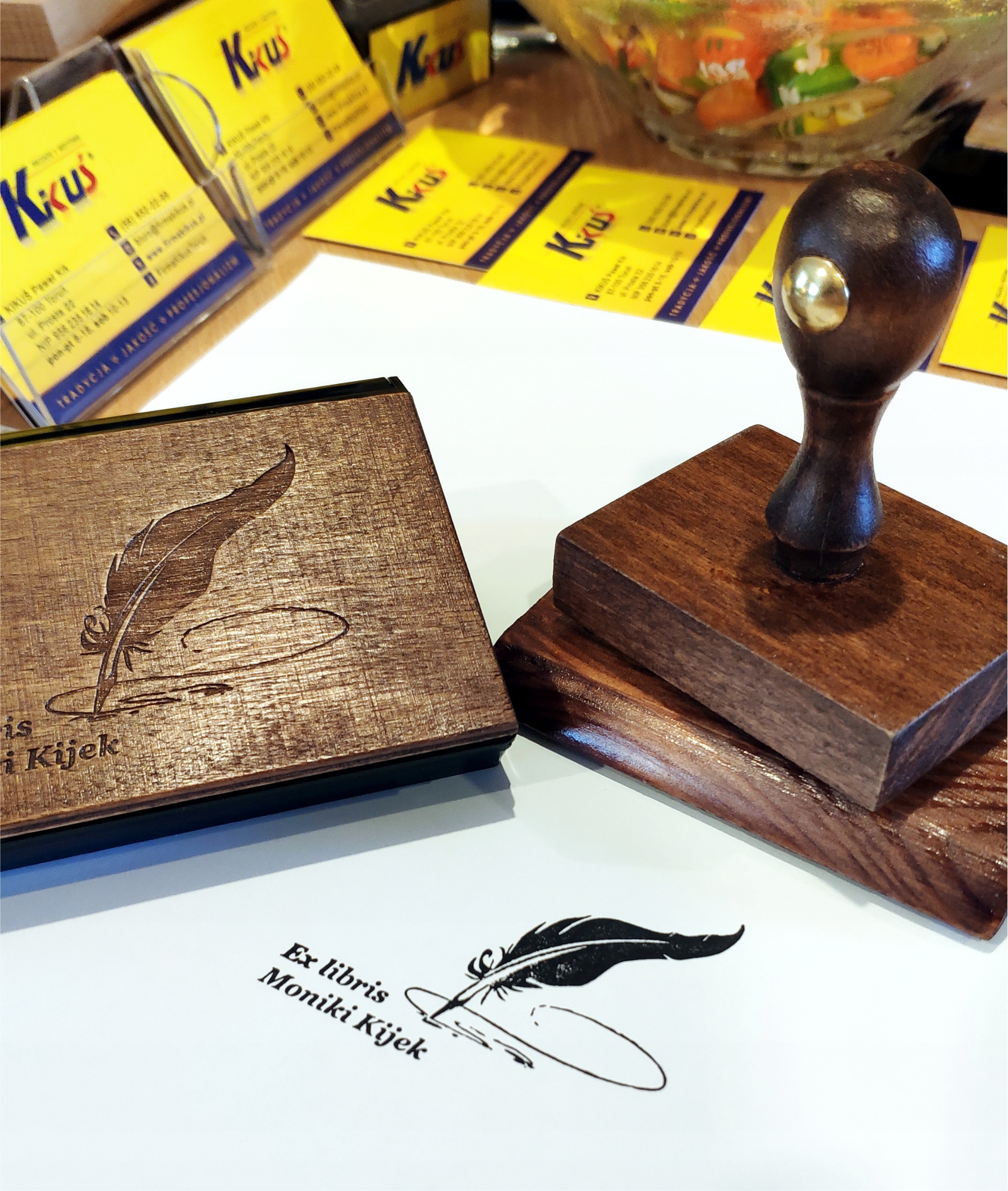 Pieczątka Ex libris 6x4 / 5x5cm - 127 Wzorów + GRAWER + lniany woreczek Marka inny