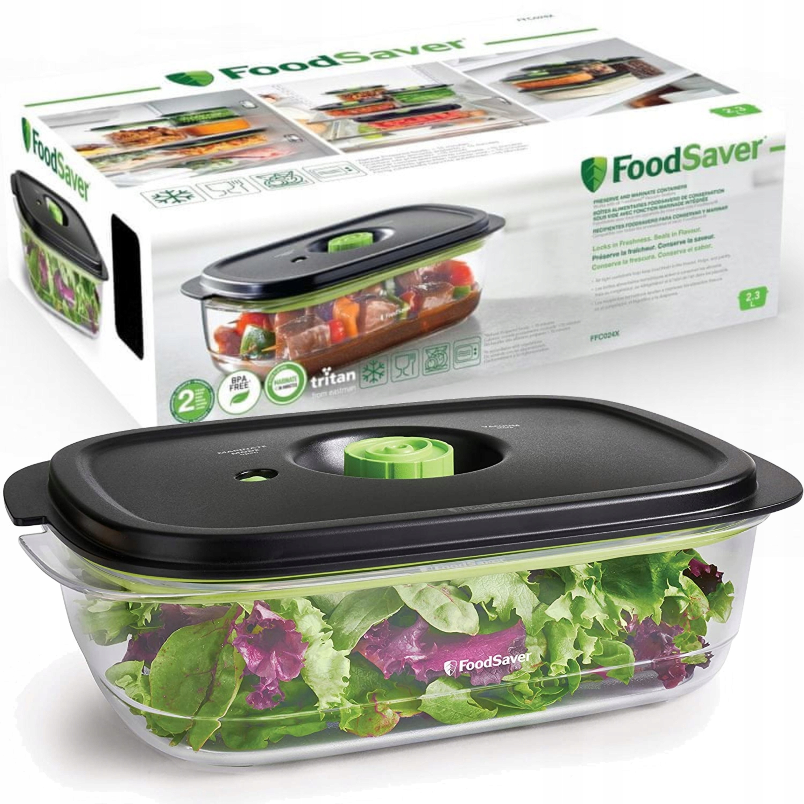 Pojemnik Próżniowy FoodSaver Tryb Marynowania Tritanowy Bpa Free 2.3l