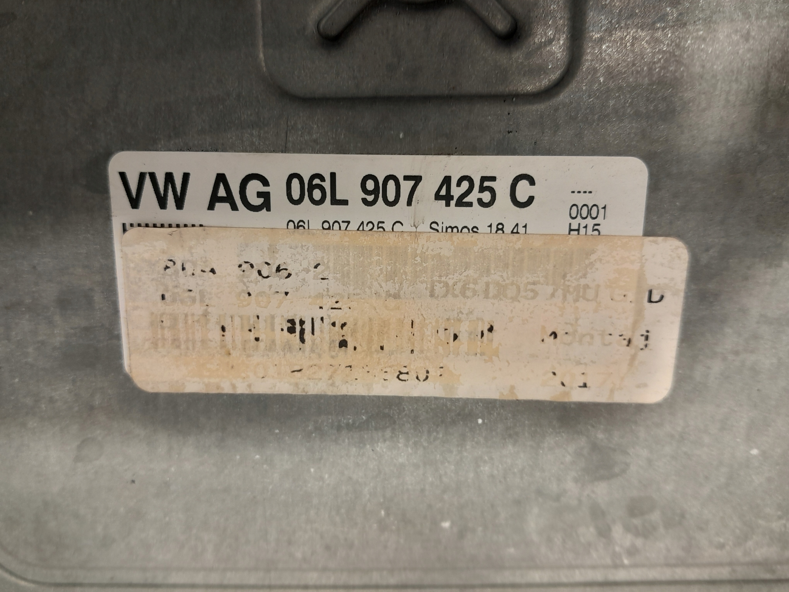 AUDI Q5 80A control unit computer of the engine 2.0 TFSI 06L907425C
