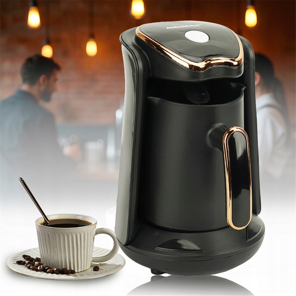 Ekspres Do Kawy 600W Z Ergonomiczną Rączką Dla 4 Filiżanek Czarny