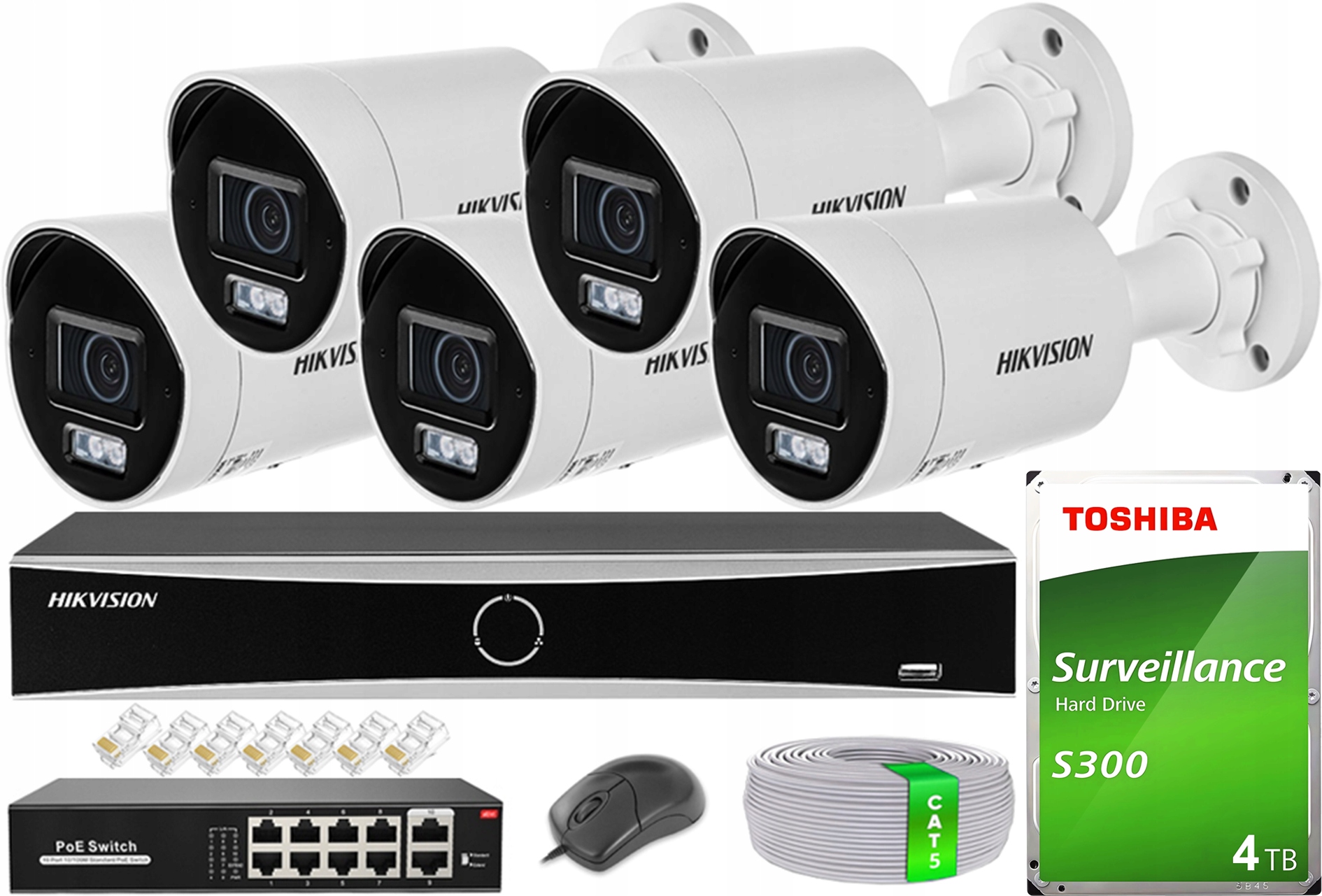 Sada na monitorovanie 8MP Hikvision Acusense 5x DS-2CD2083G2-LI2U 4TB Mikrofón