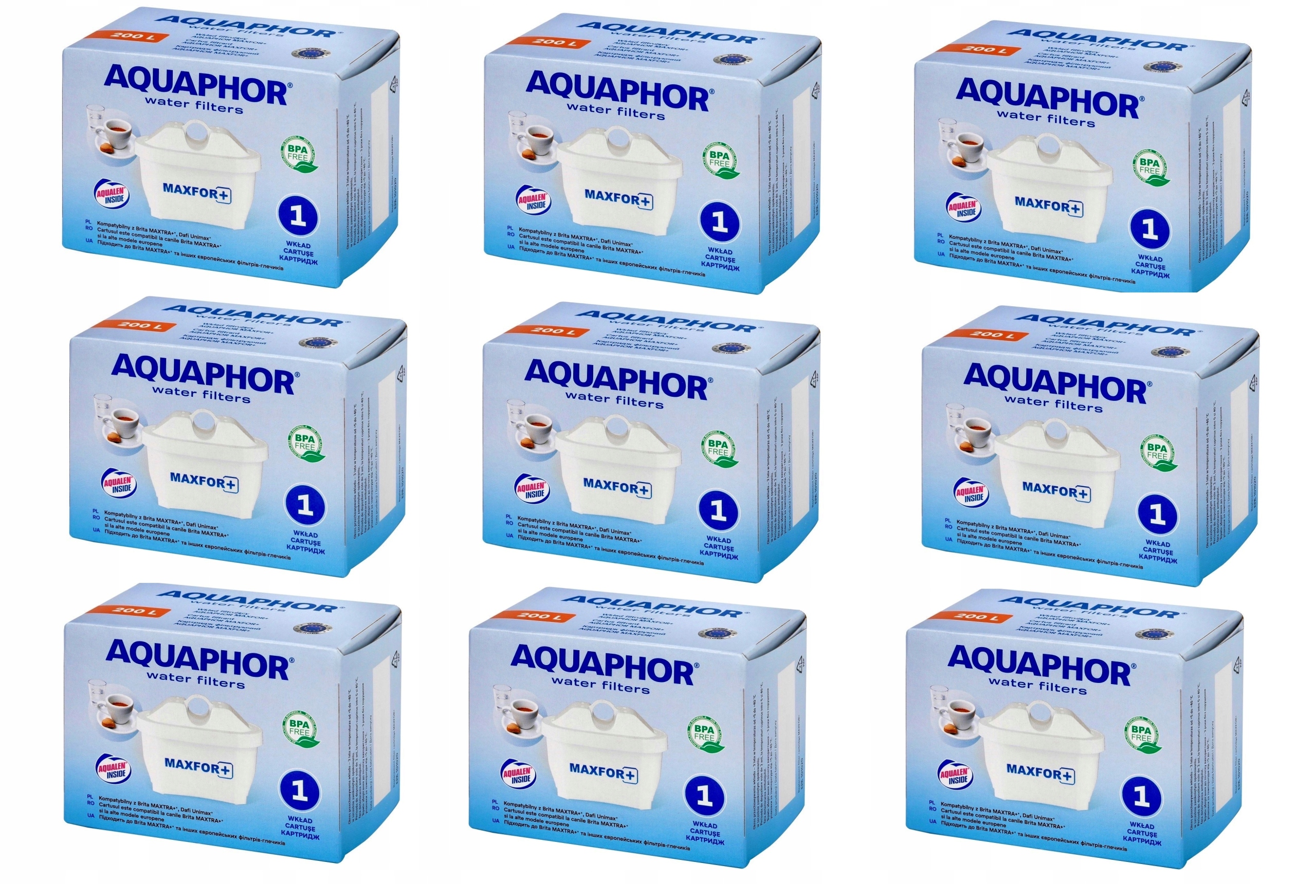 Wkład filtrujący do dzbanka Aquaphor Maxfor+ 9 szt.