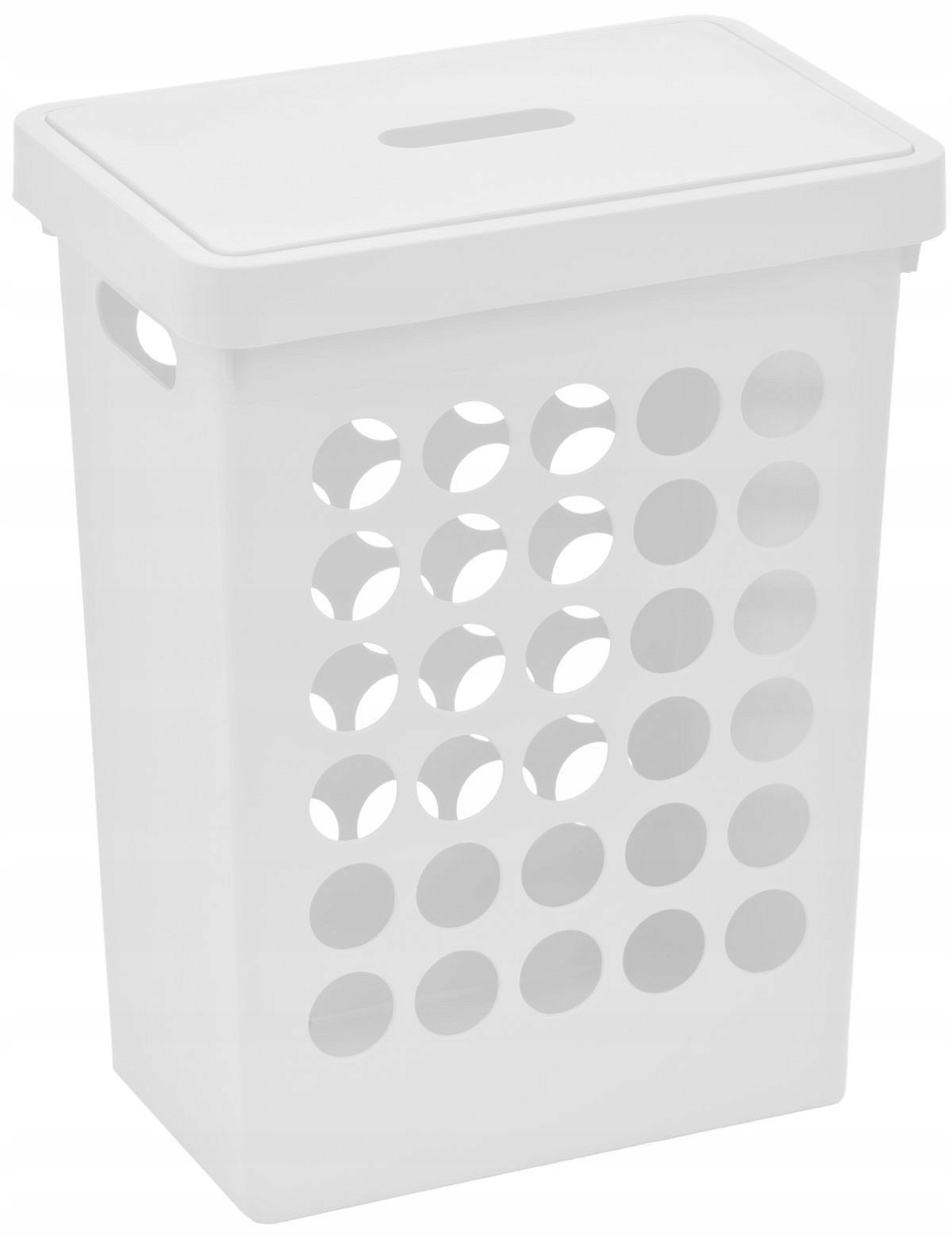 

Kosz Na Pranie Bieliznę Z Pokrywą Biały 33 L