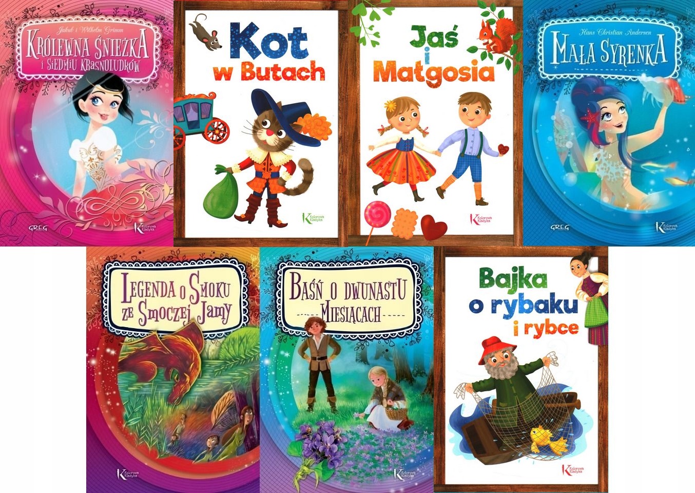 KOLOROWA KLASYKA DLA DZIECI - PAKIET 7 BAJEK 16str