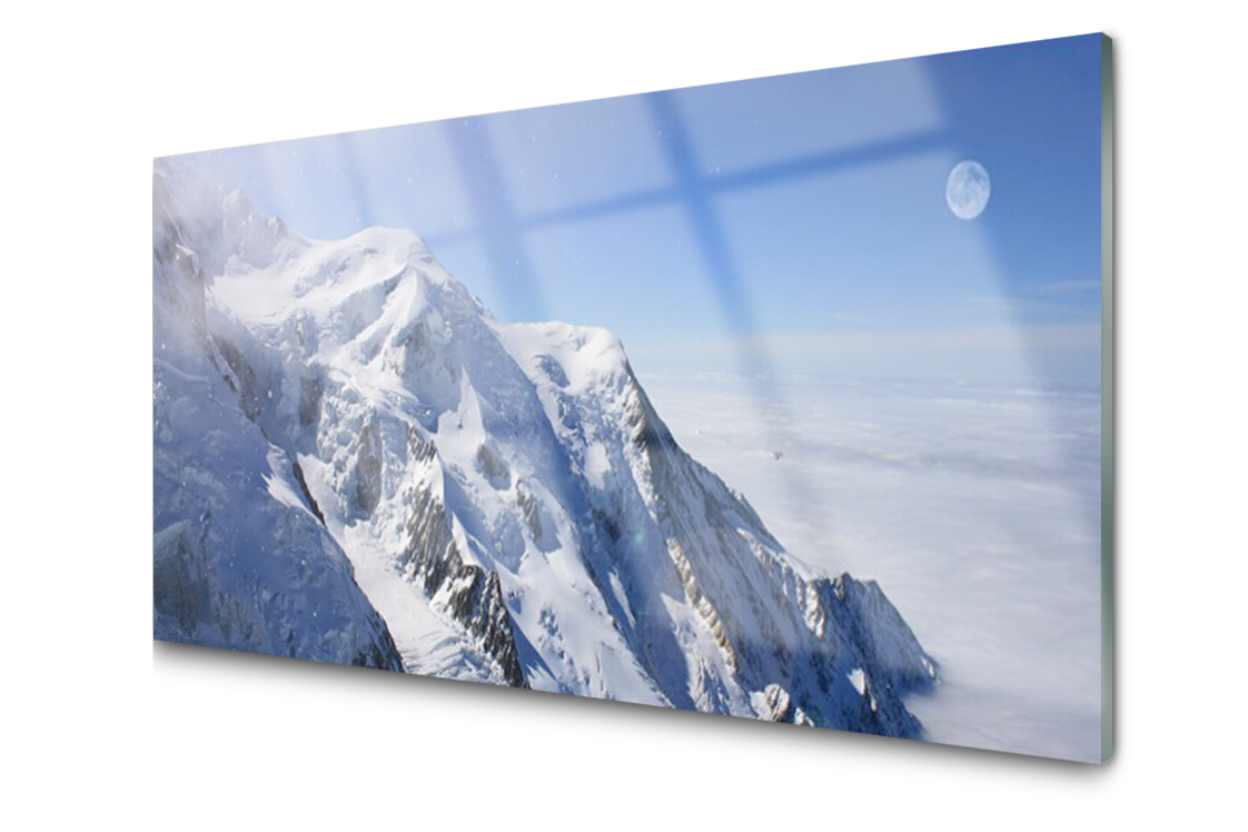 

Panel szklany dekor Góry Szczyty 120x60 + Klej
