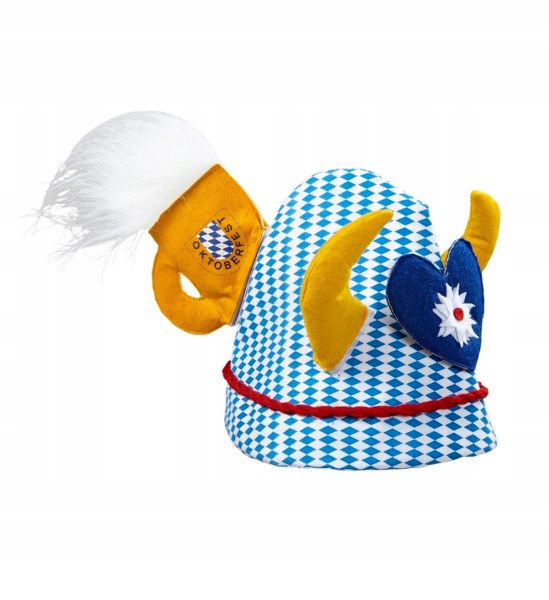 CZAPKA BAWARSKA KAPELUSZ OKTOBERFEST Z ROGAMI