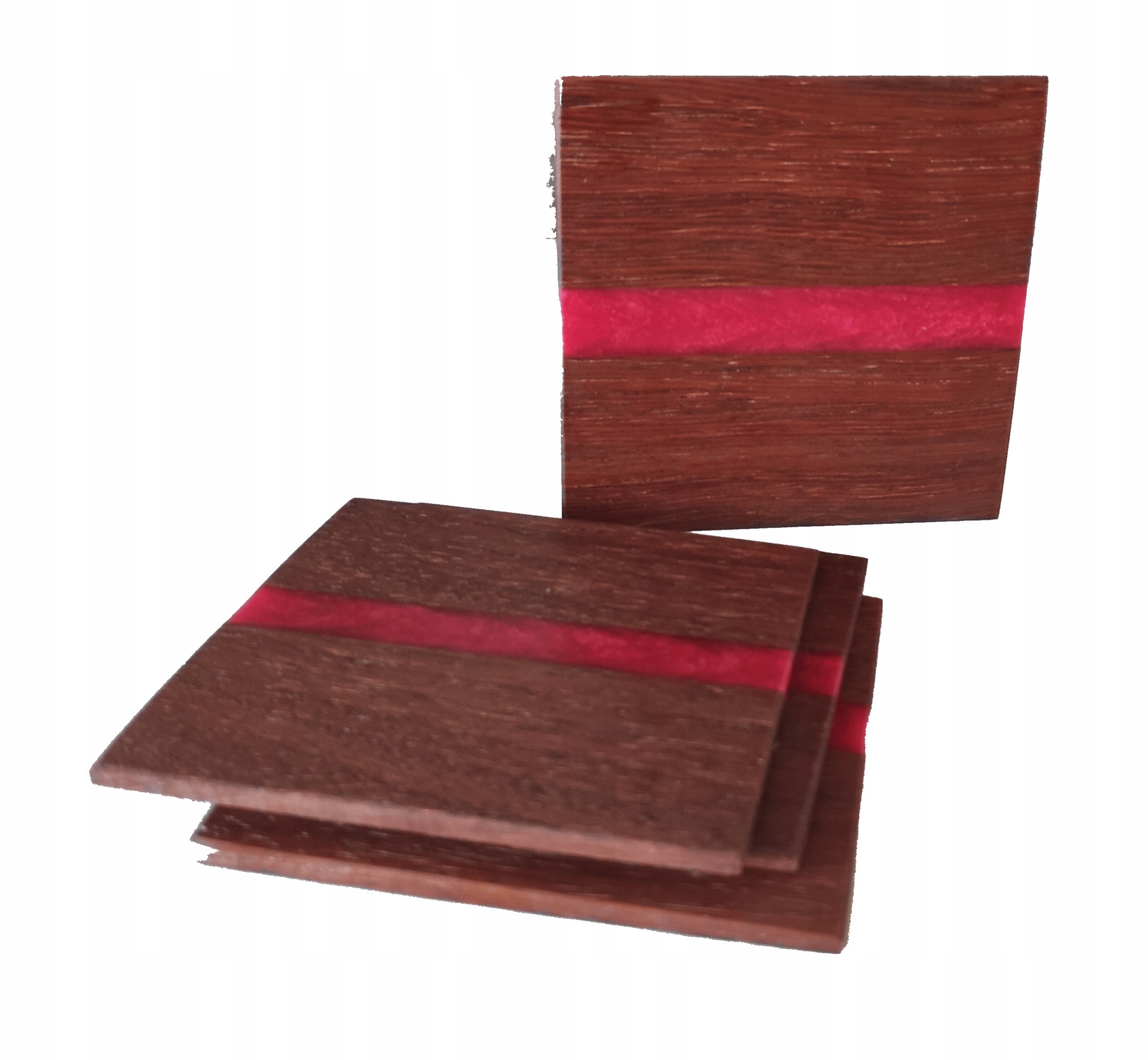 Elegantní podtácky pod hrnek z Exotického dřeva a pryskyřice