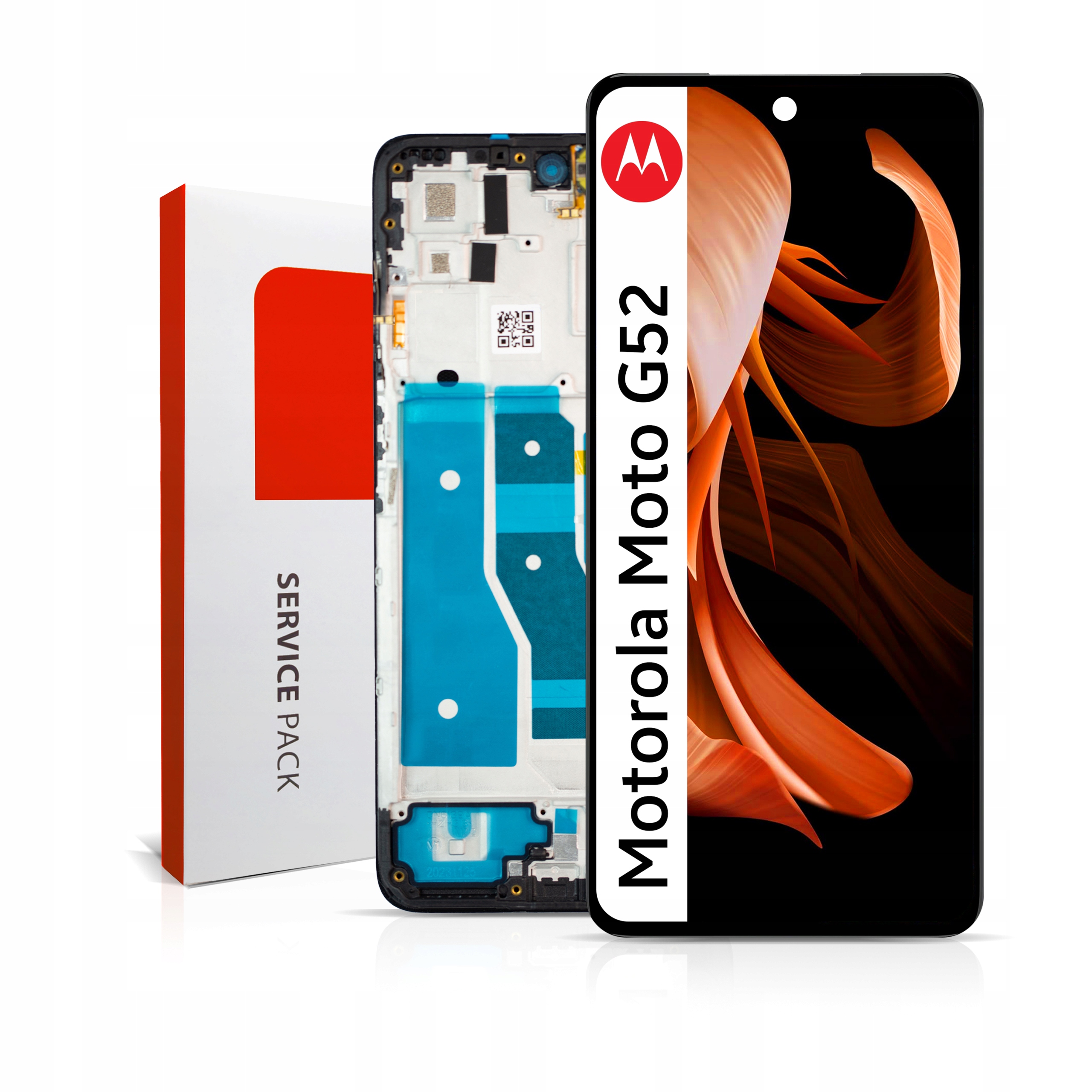 XT2221-2 LCD pro Motorola G52 Service Pack Matrix Rámeček Originál Zila