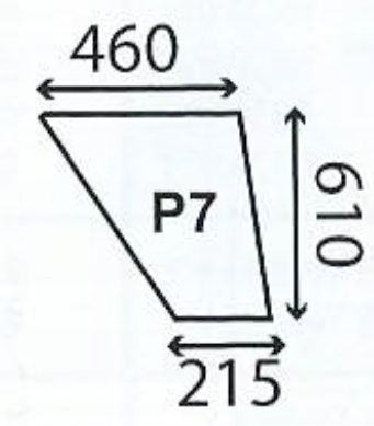 sklo John Deere série 30 a 40 Sekura spodní dveře