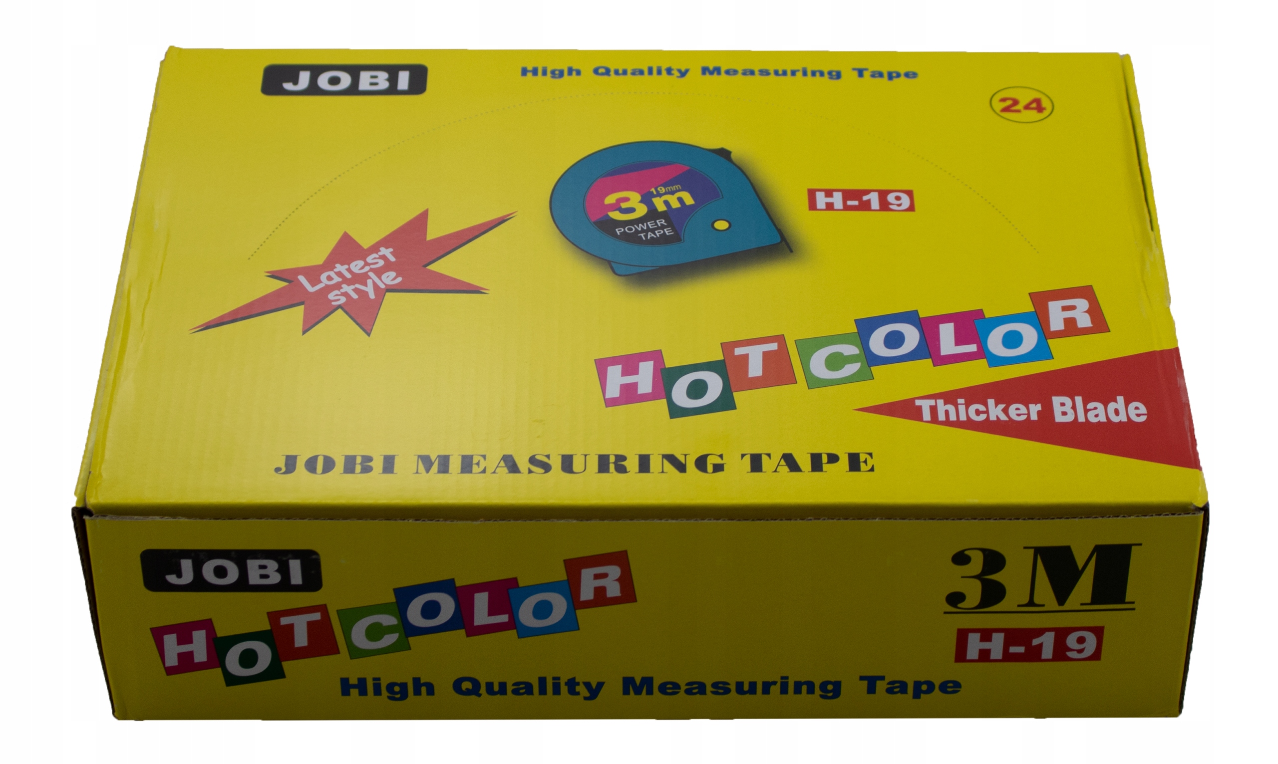 Jobi 13103 Miara miarka zwijana 3m Zestaw 24 szt Waga produktu z opakowaniem jednostkowym 5 kg