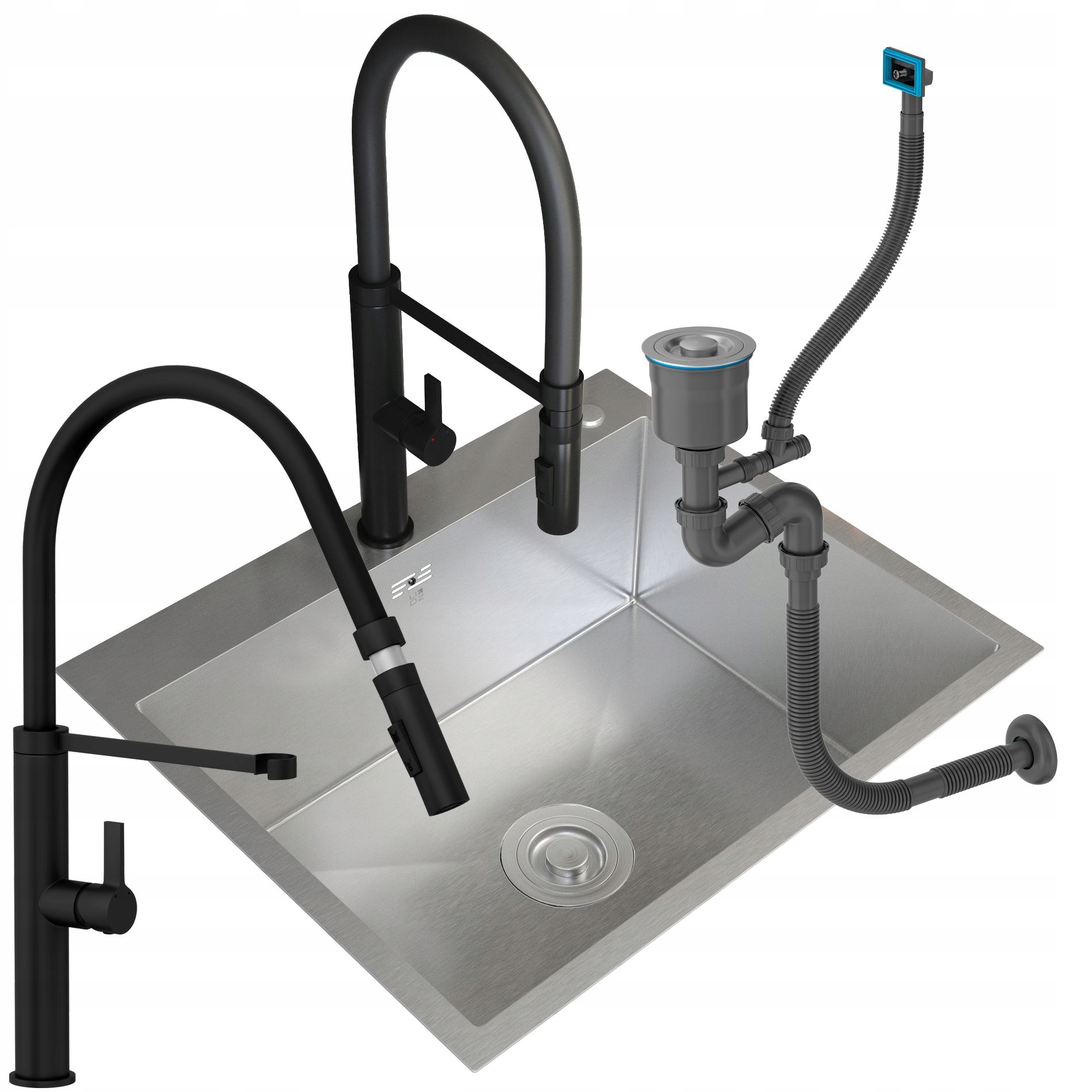 Купить СТАЛЬНАЯ РАКОВИНА 1 ЧАША 60x50+ ПОЛНЫЙ ЧЕРНЫЙ КРАН: отзывы, фото ...?