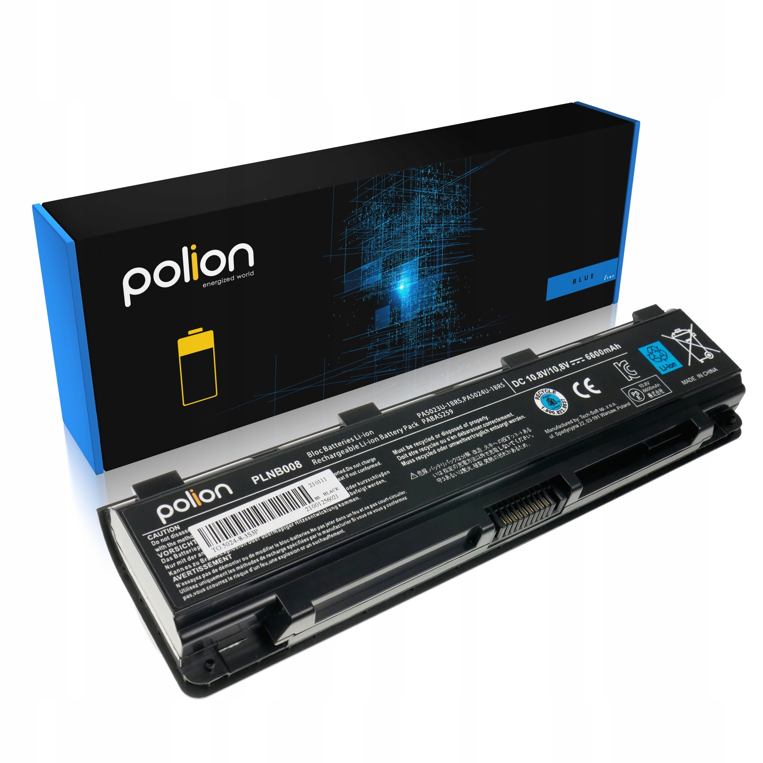 Baterie pro Satellite C800 C845 C850 C855 C870 C875 L830 L845 L850 6600mAh